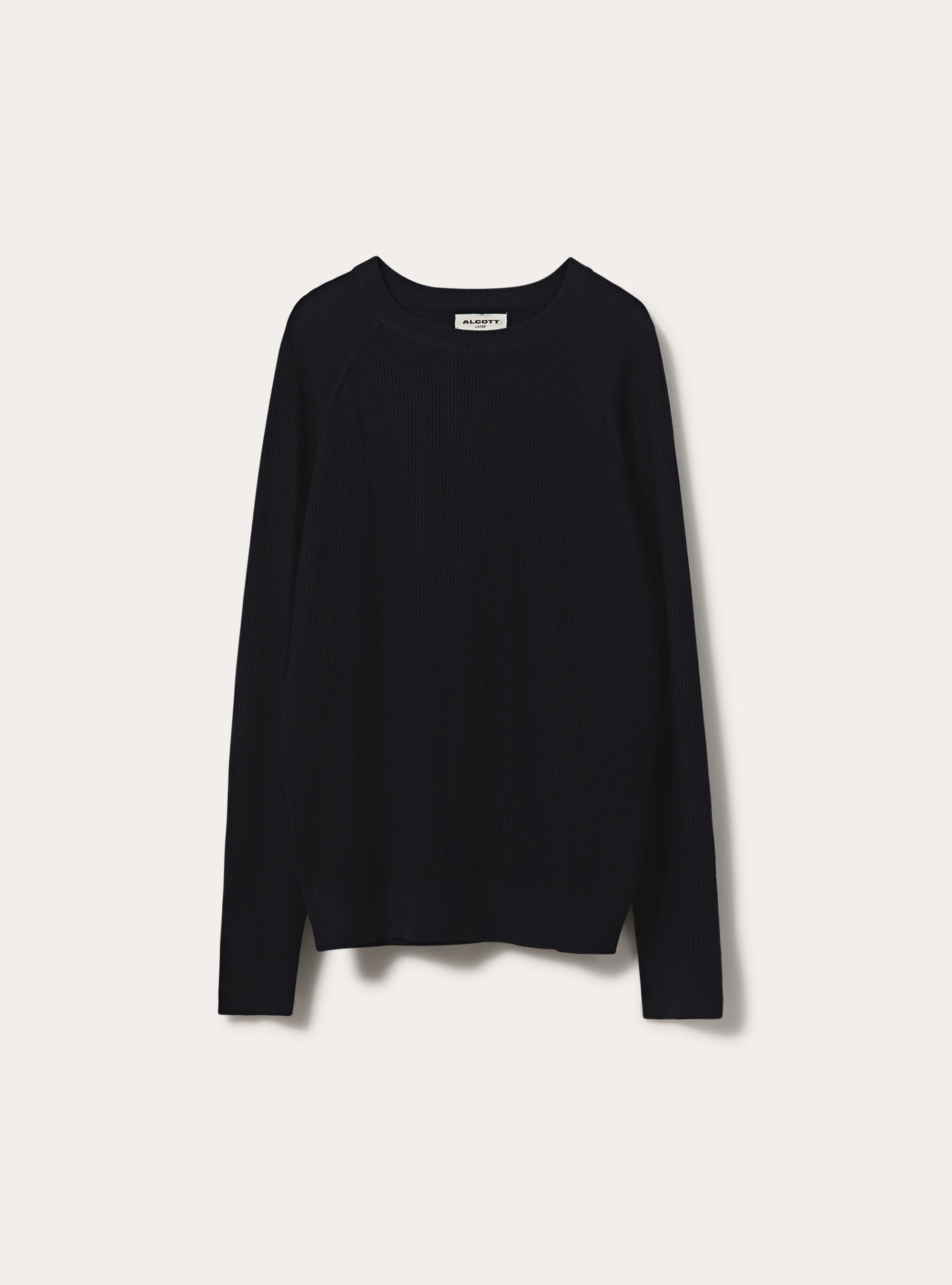 Maglia girocollo in misto cotone regular fit, NA1 NAVY DARK