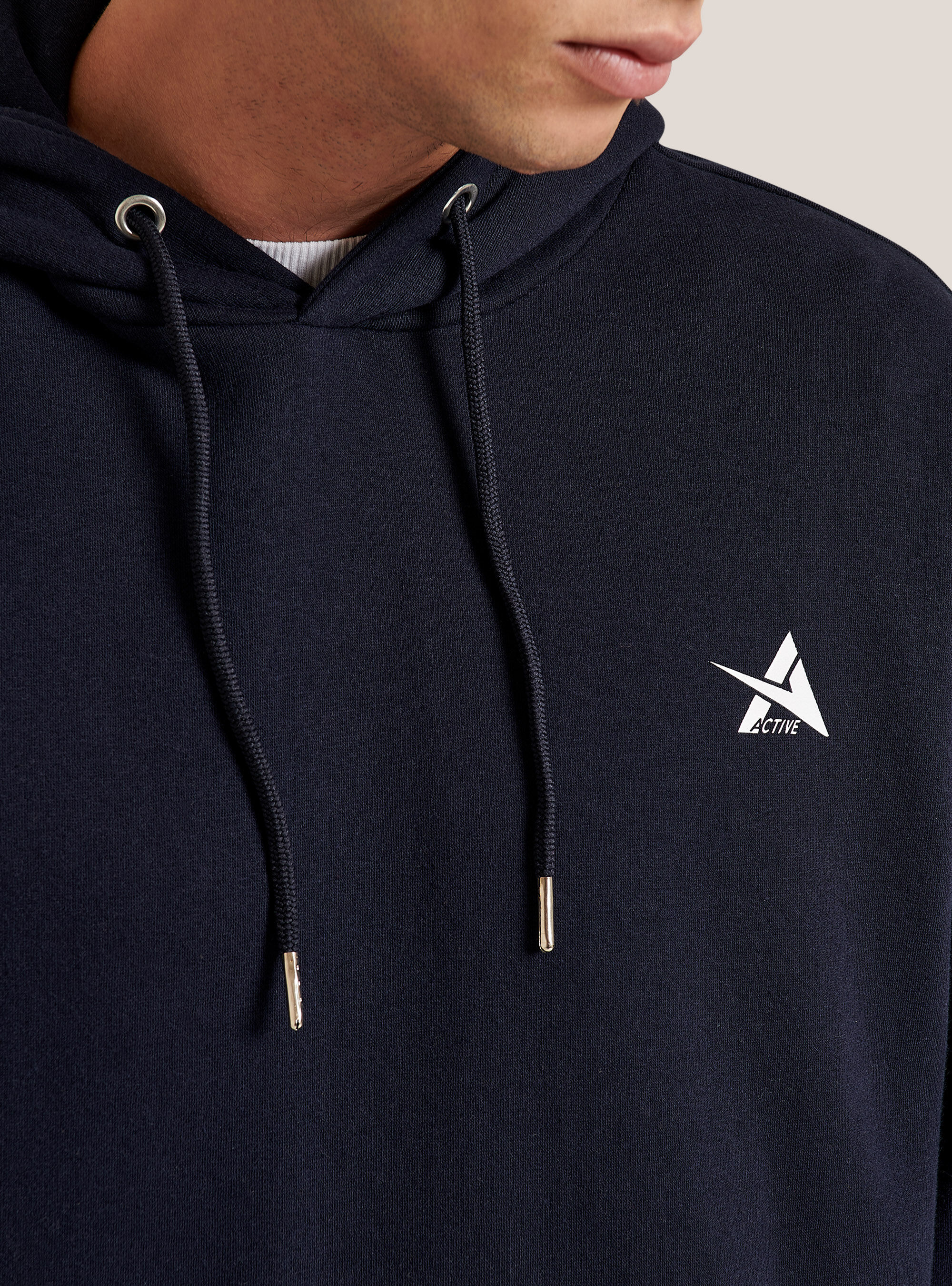 Sweat-shirt en coton surdimensionn&eacute;, C210 BLUE NAVY