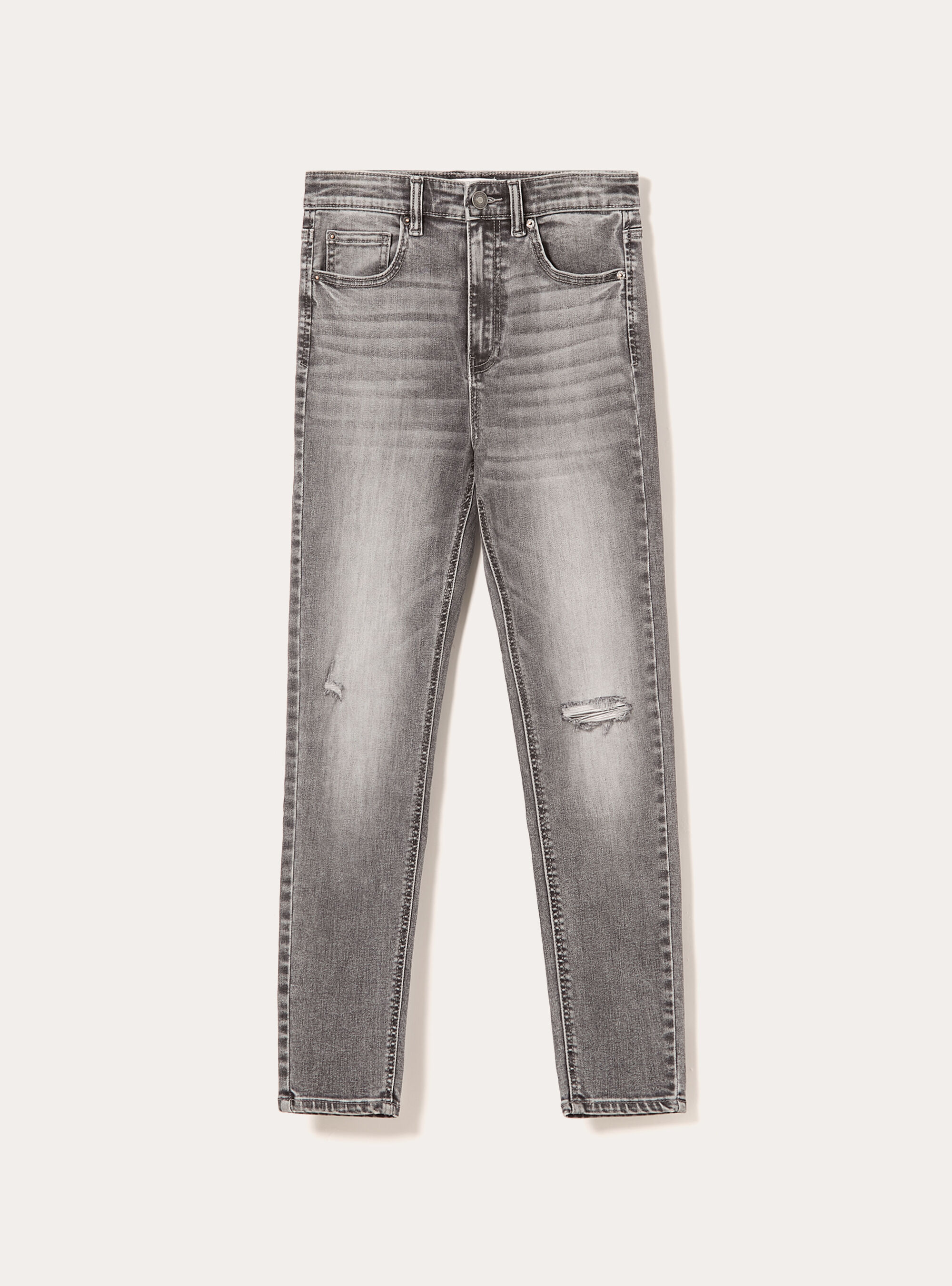 Vaqueros pitillo de cintura muy alta, D00G GREY