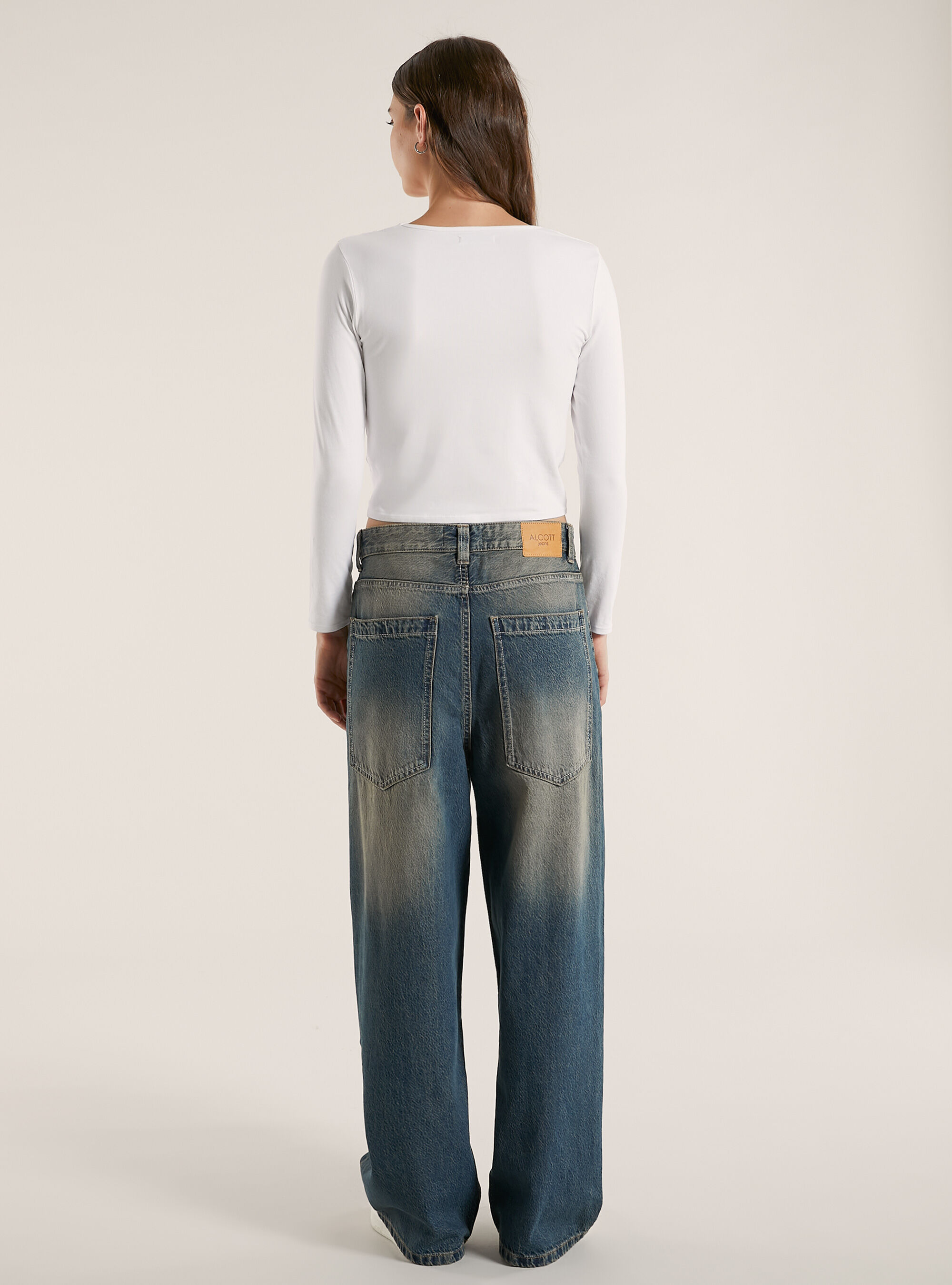 Super baggy fit Jeans, D003 MEDIUM BLUE