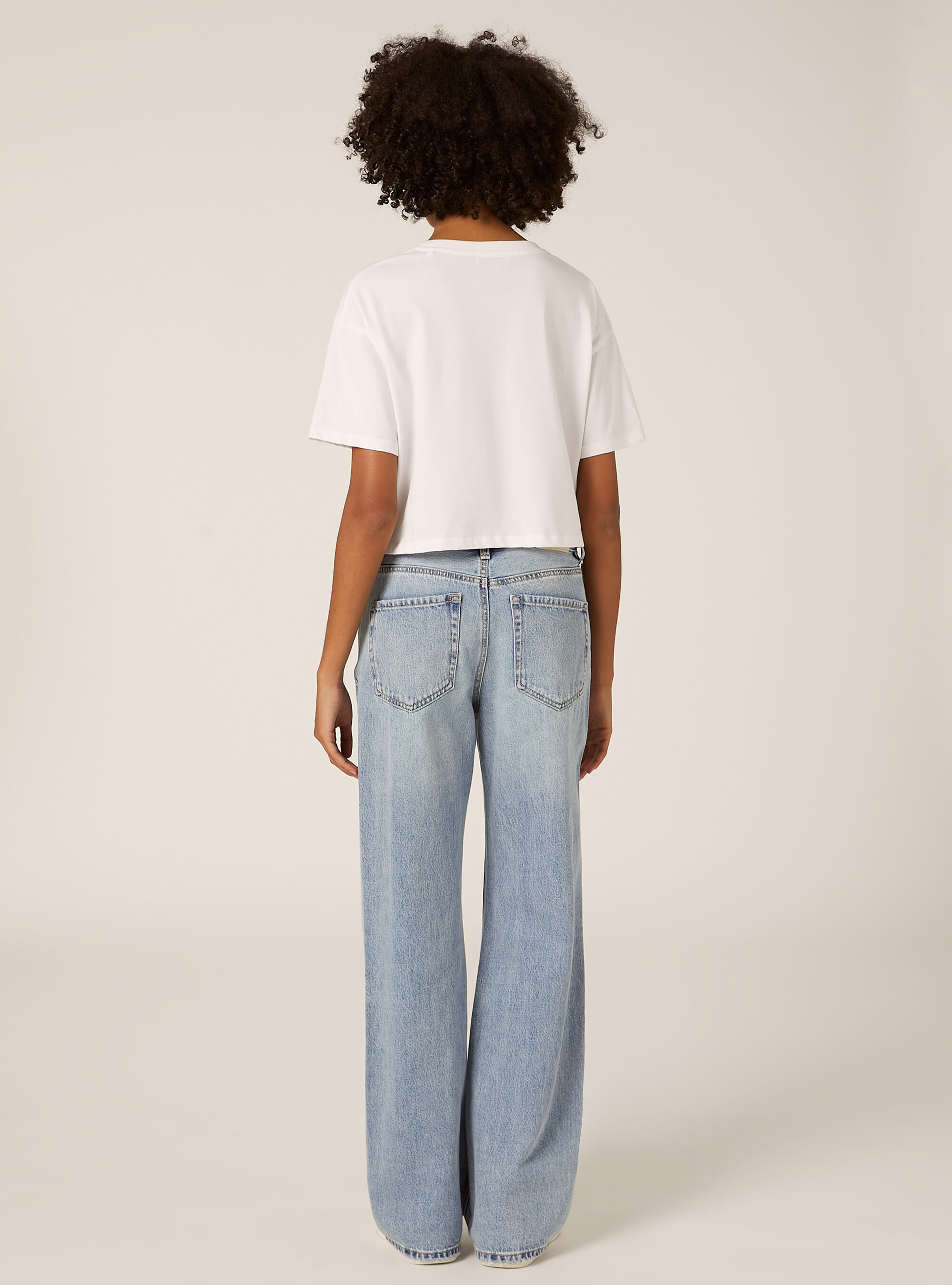 Straight wide fit jeans, D006 AZURE