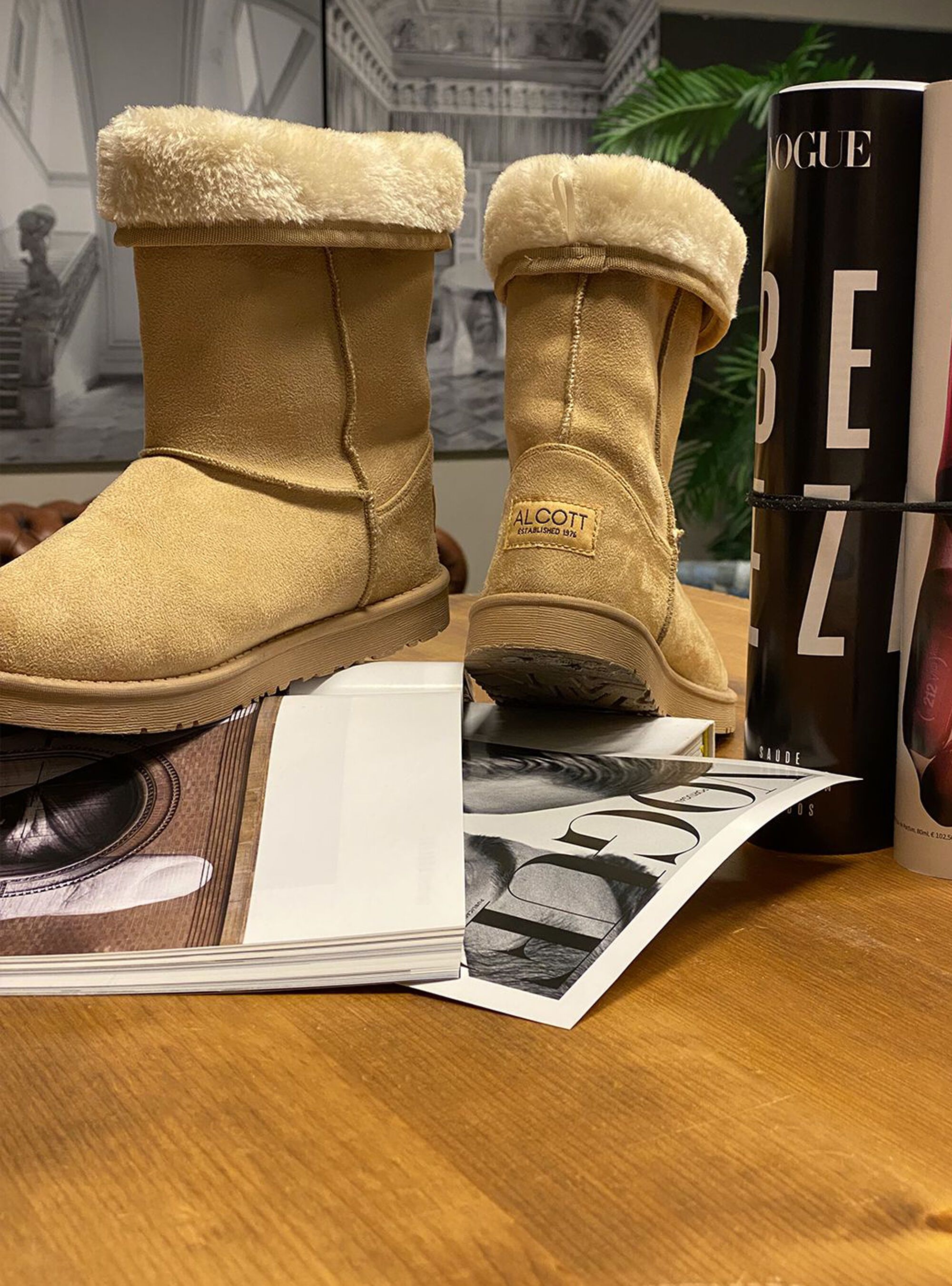 stivali con la pelliccia