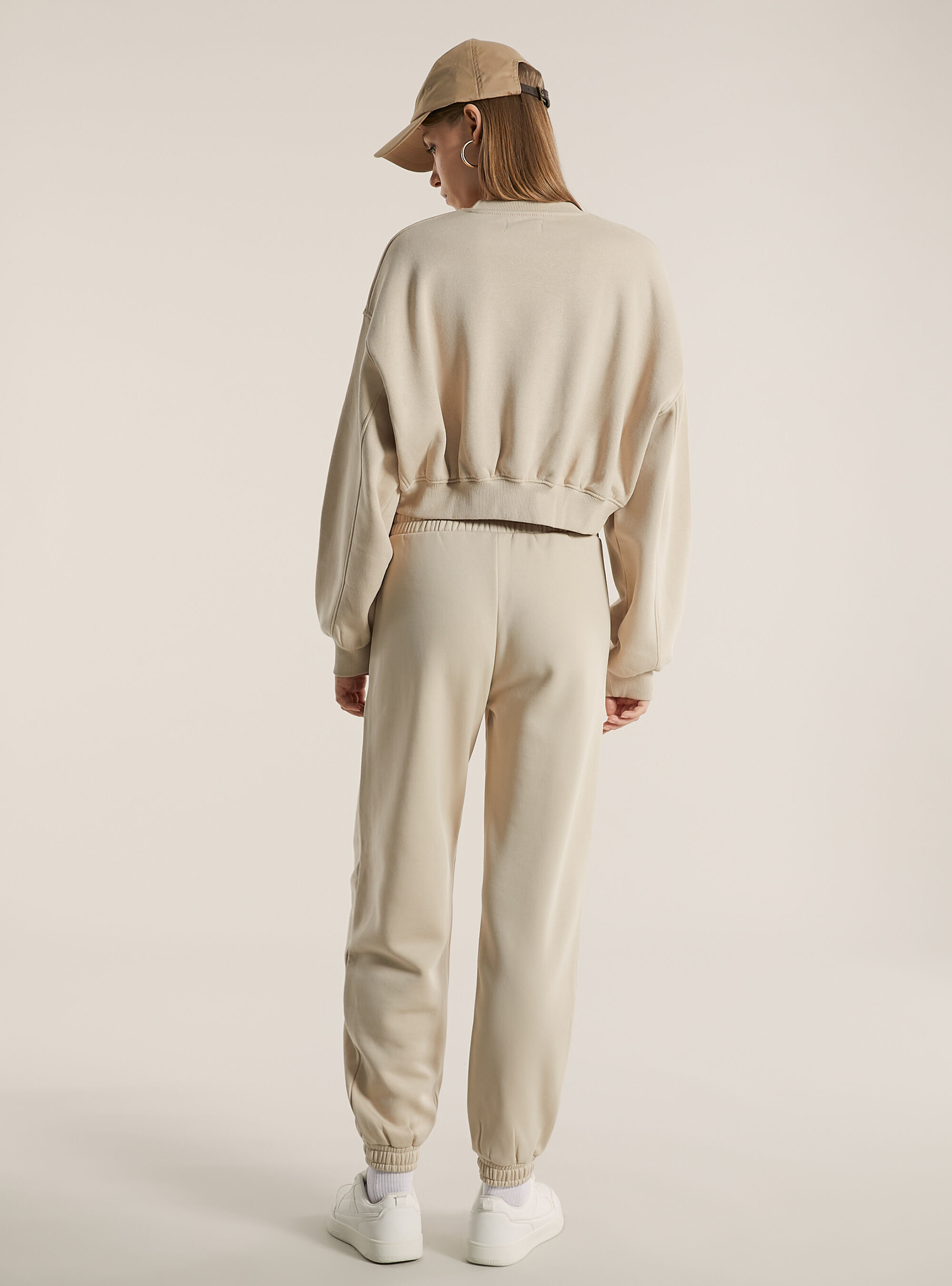 Plush jogger trousers, BG2 BEIGE MEDIUM