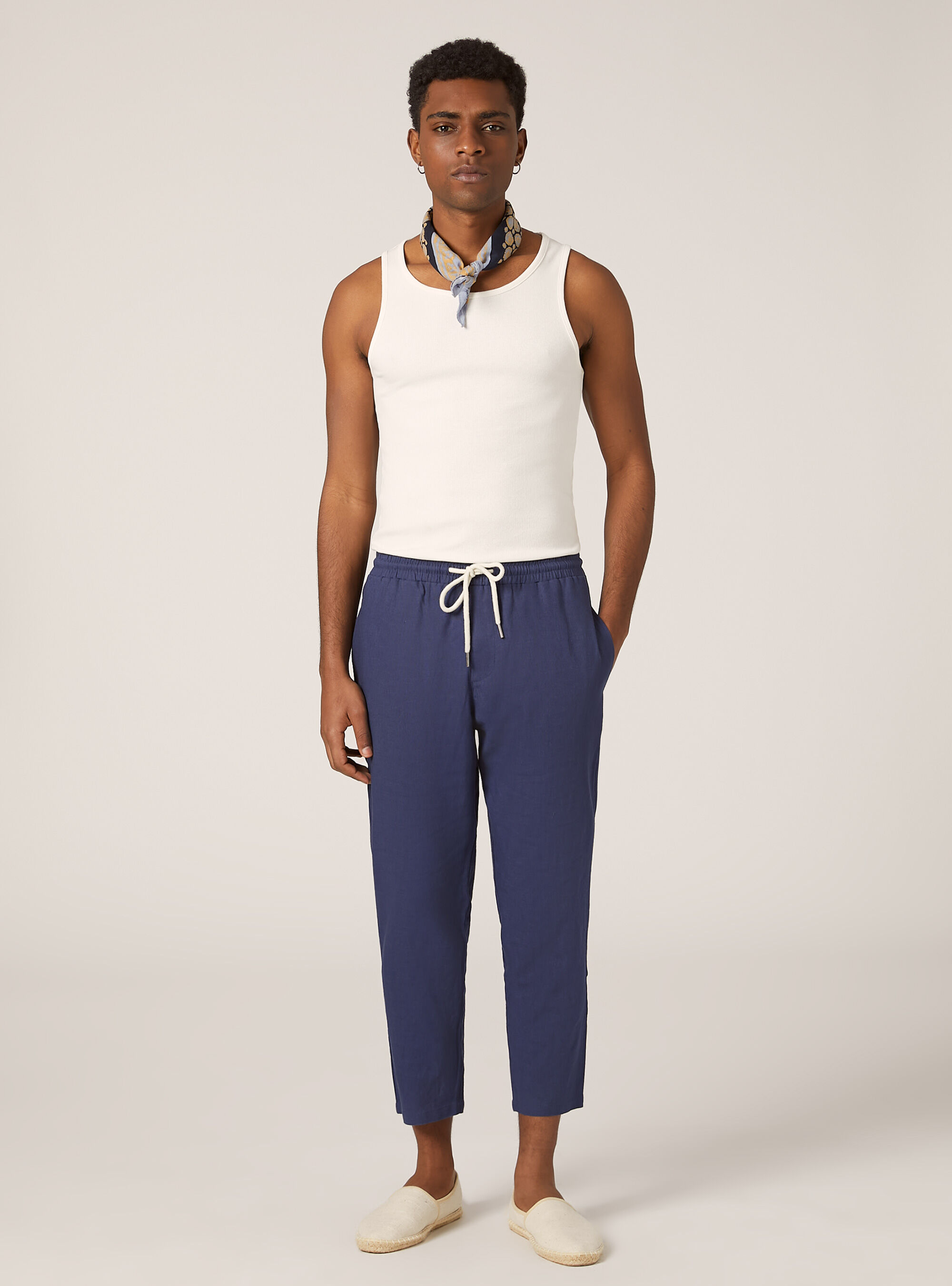 Pantal&oacute;n jogger en mezcla de lino
