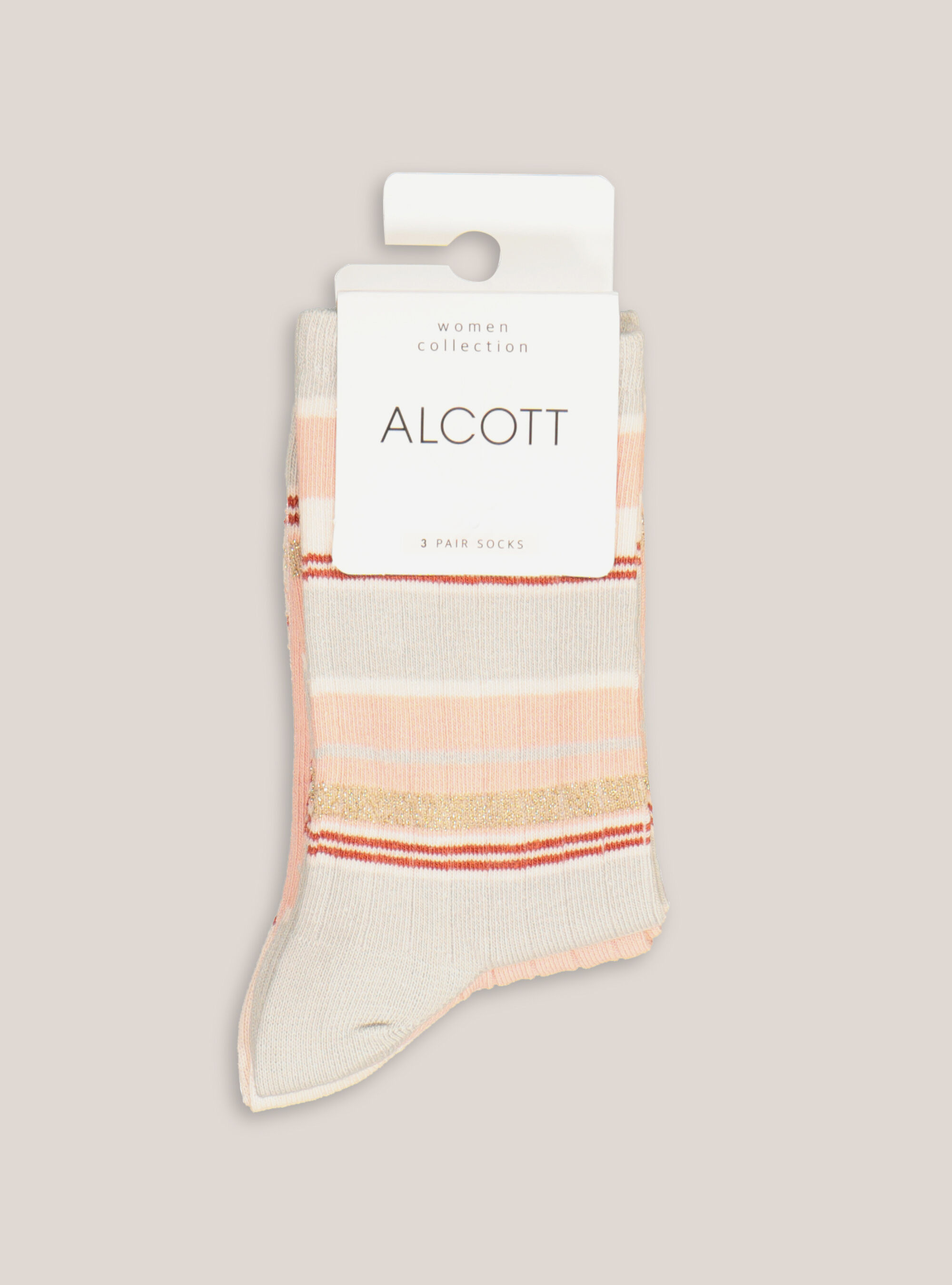 STOCKINGS, THREE PAIRS, PINK