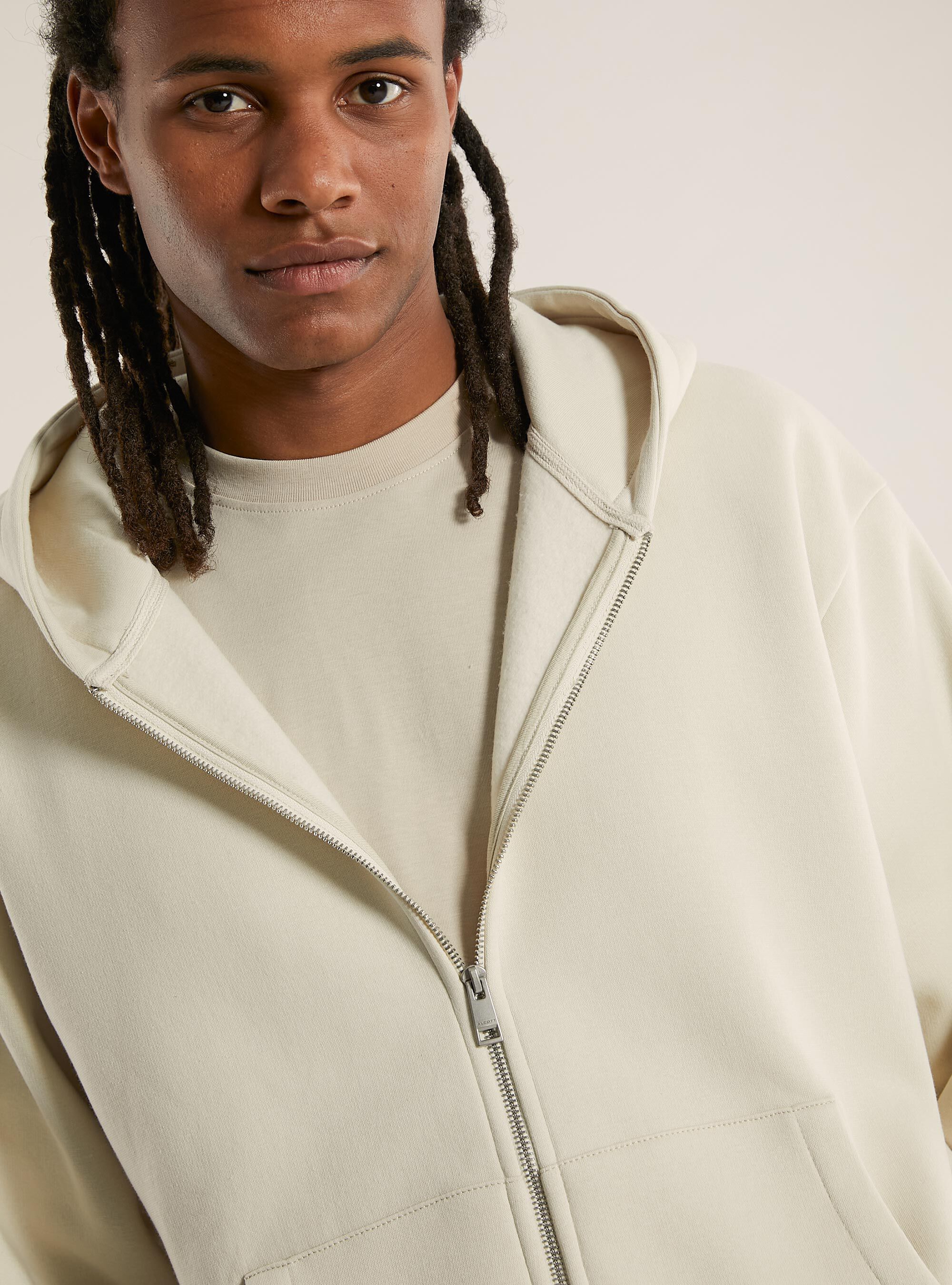 Boxy fit hoodie, CR3 CREAM LIGHT