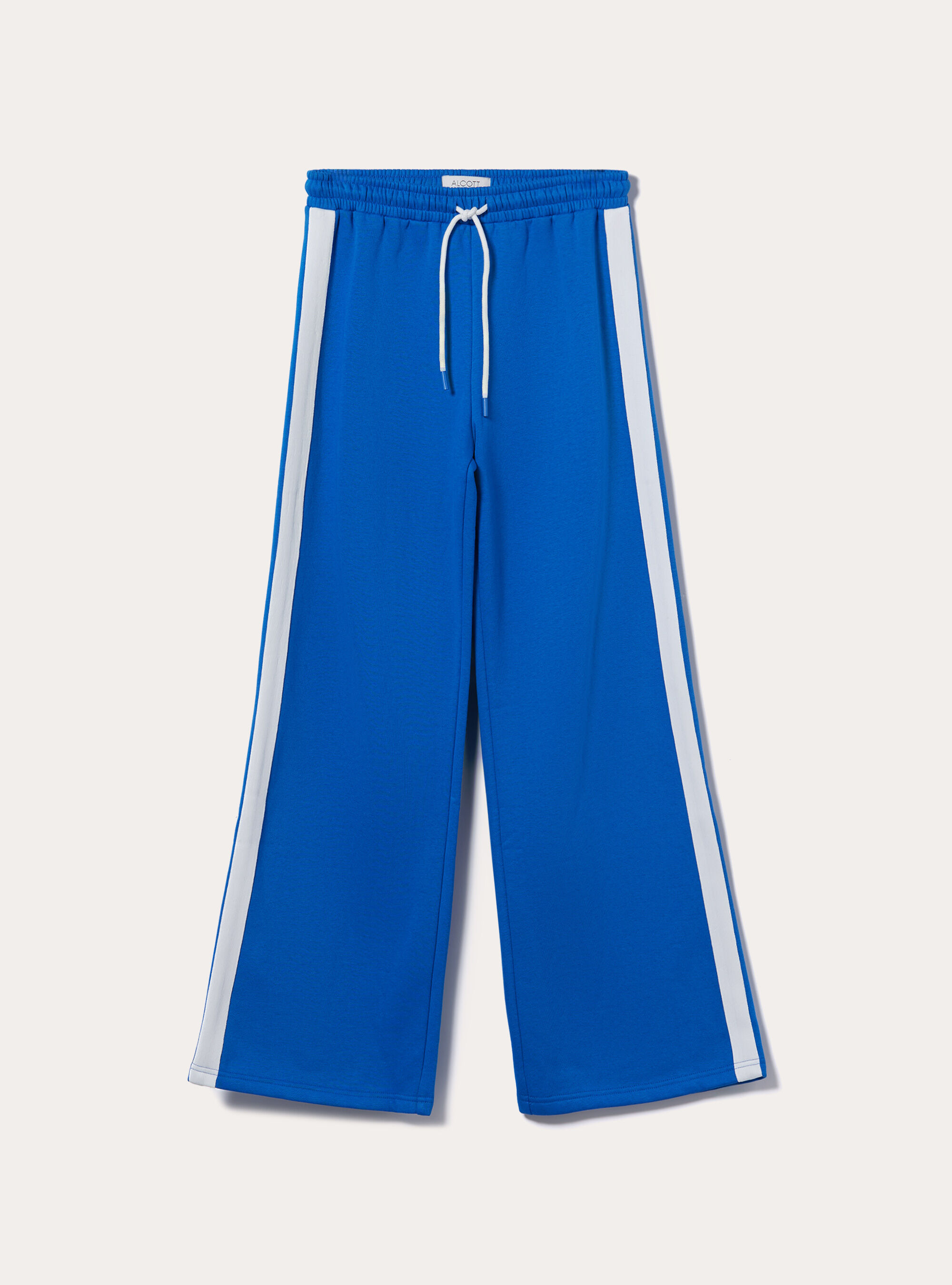 Wide leg pants with side band