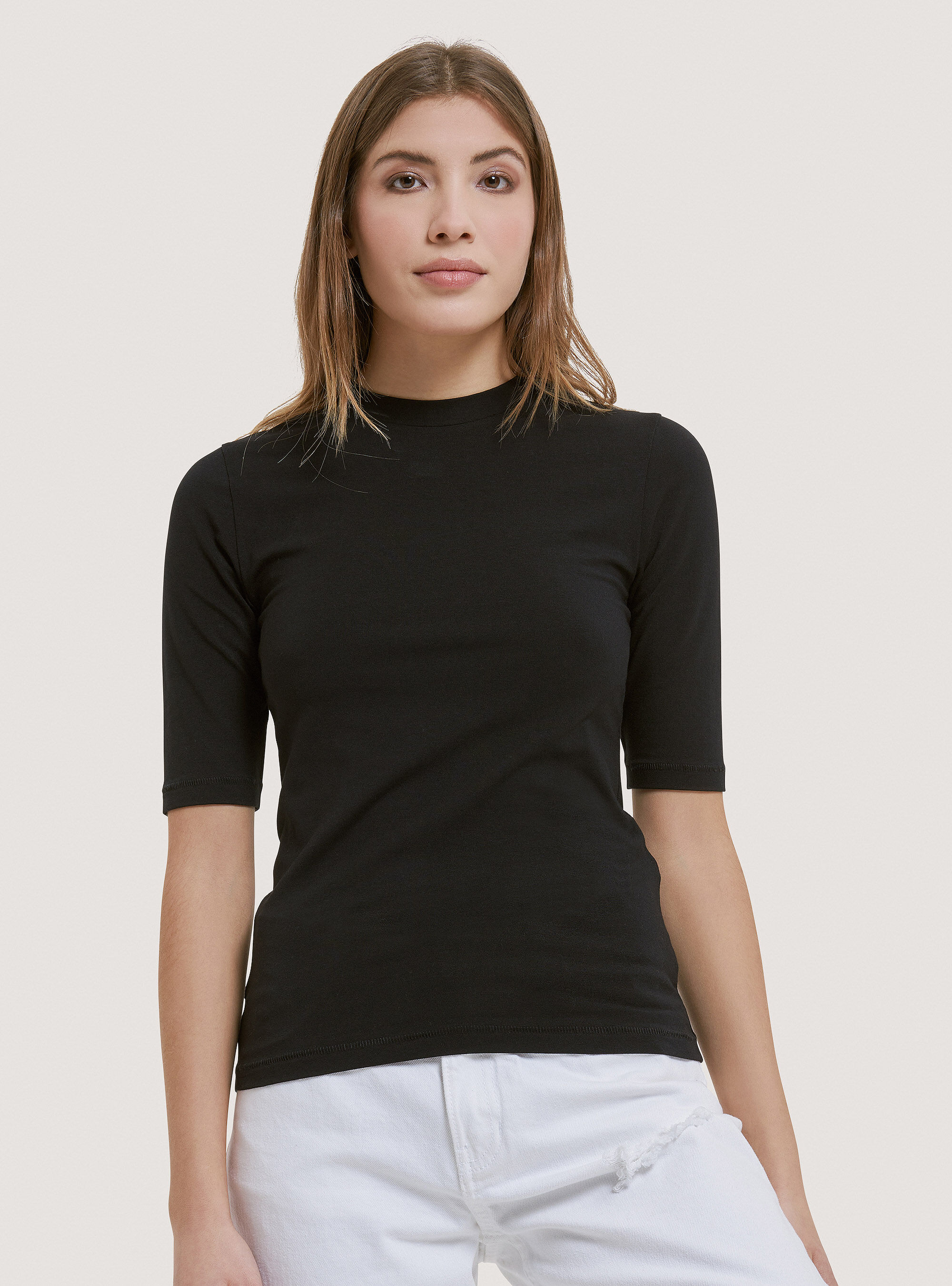 Slim fit t-shirt, BLACK