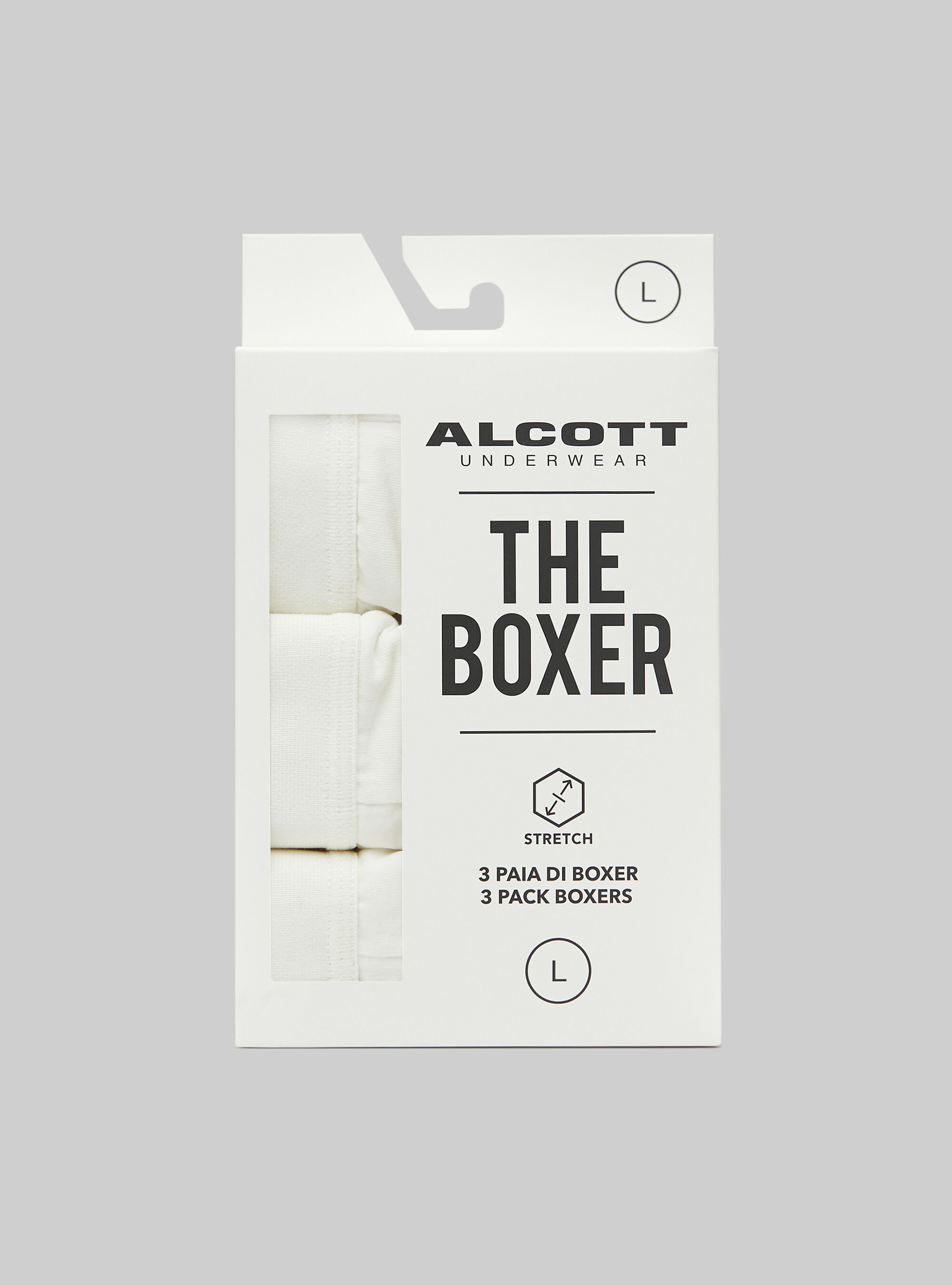 Lot de 3 calecons en coton extensible, WH2 WHITE