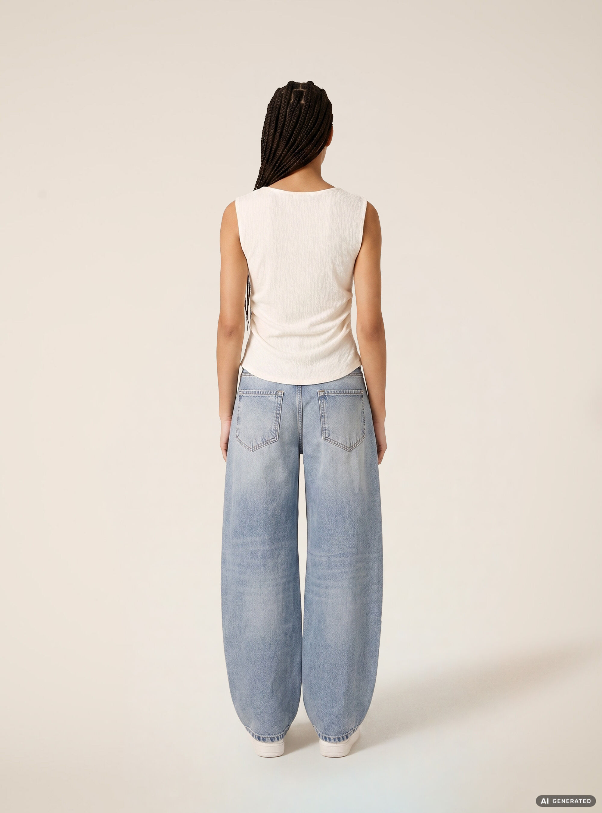 T-shirt maniche ad alette texturizzata, WH1 OFF WHITE