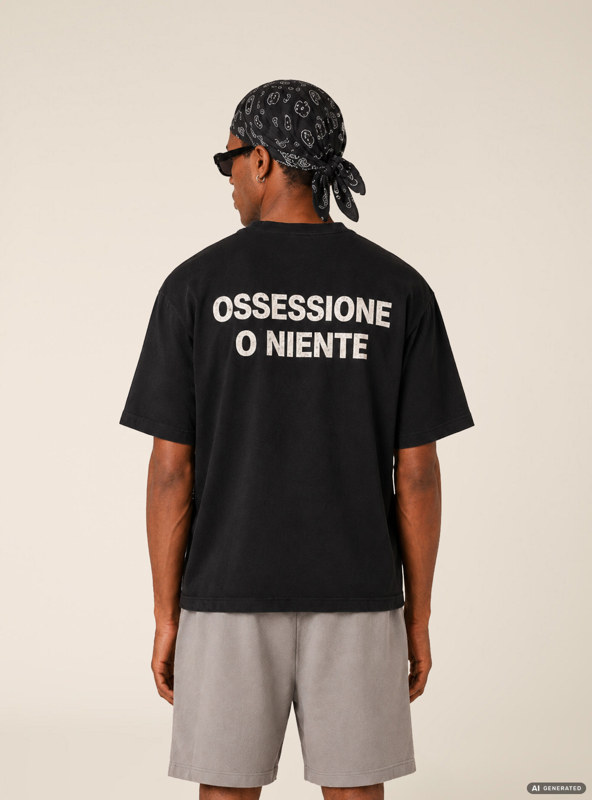 Lettering Print T-Shirt, BK1 BLACK