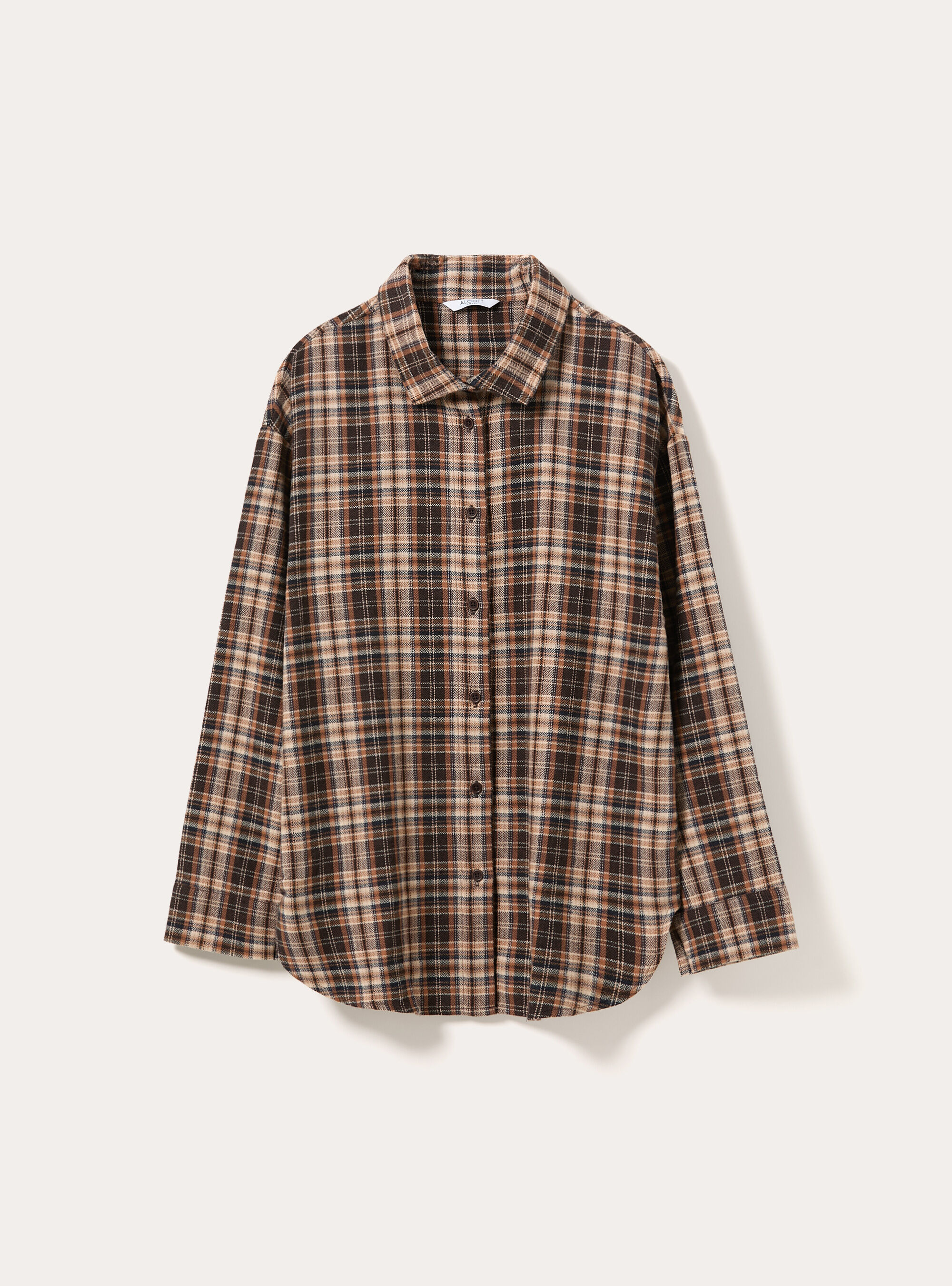 Camicia a quadri, BR2 BROWN MEDIUM