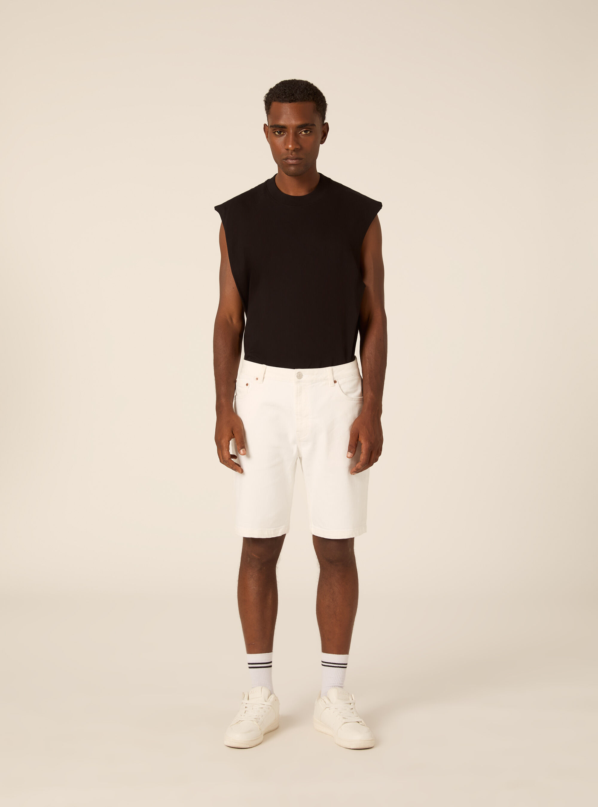 Jeans bermuda slim, WH2 WHITE