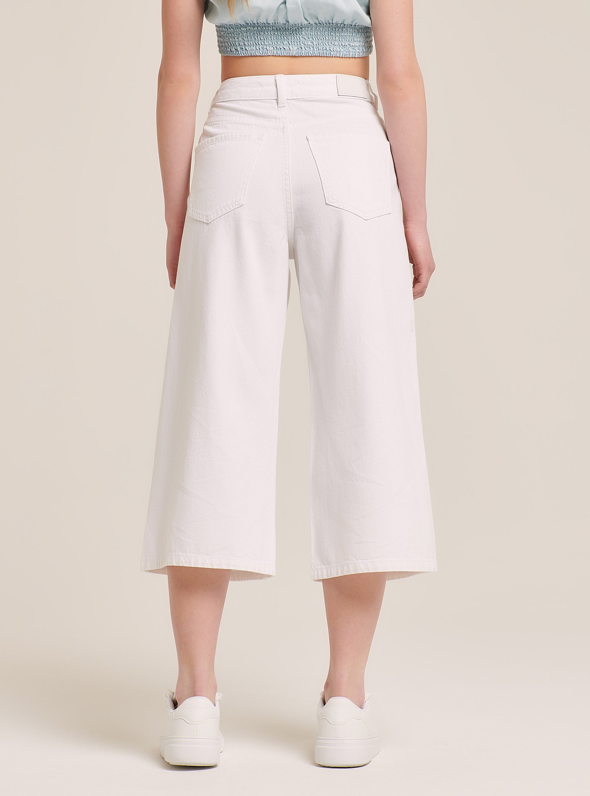 High waist jeans, D099 WHITE