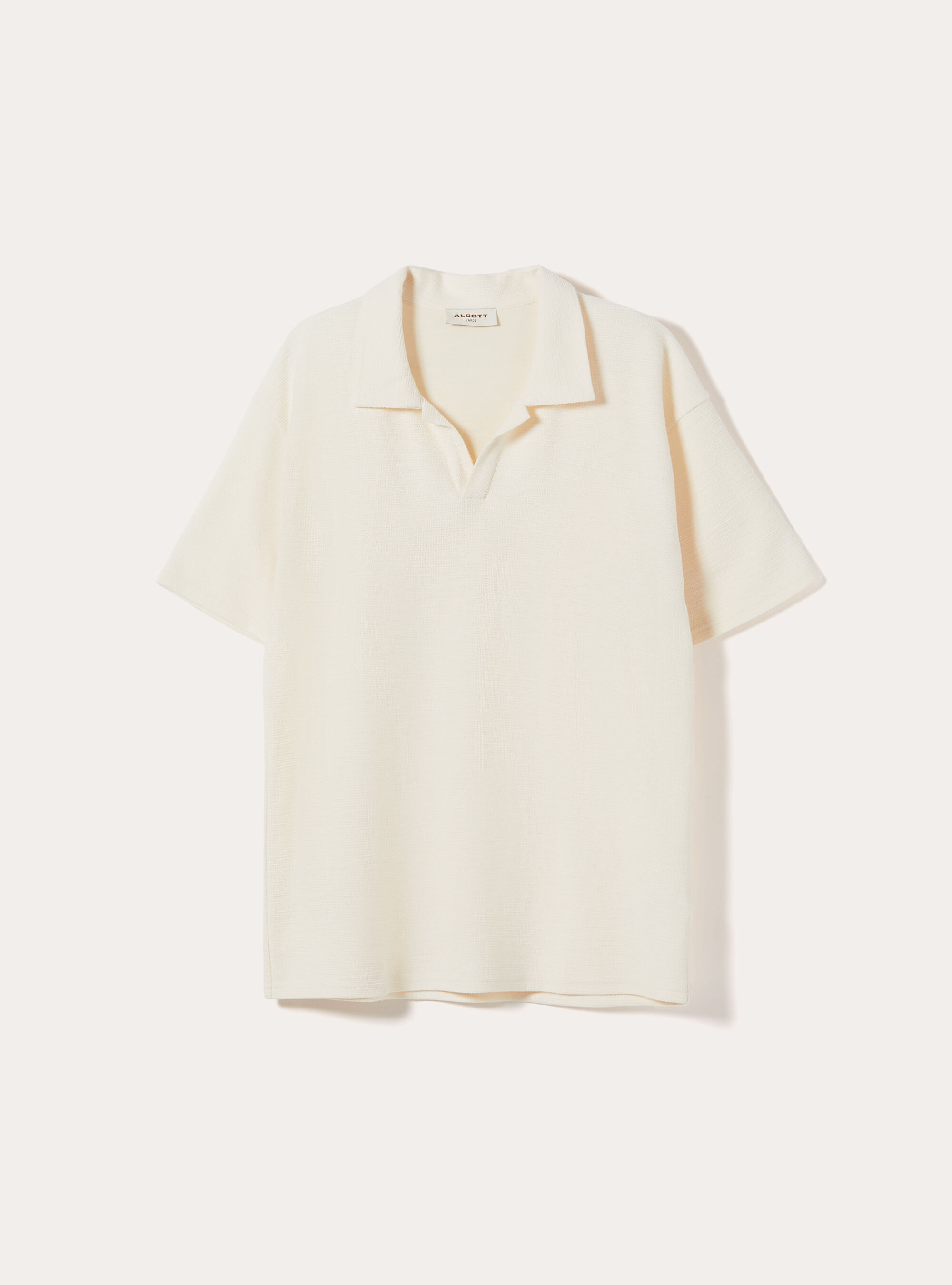 Waffle Knit Polo Shirt, WH2 WHITE