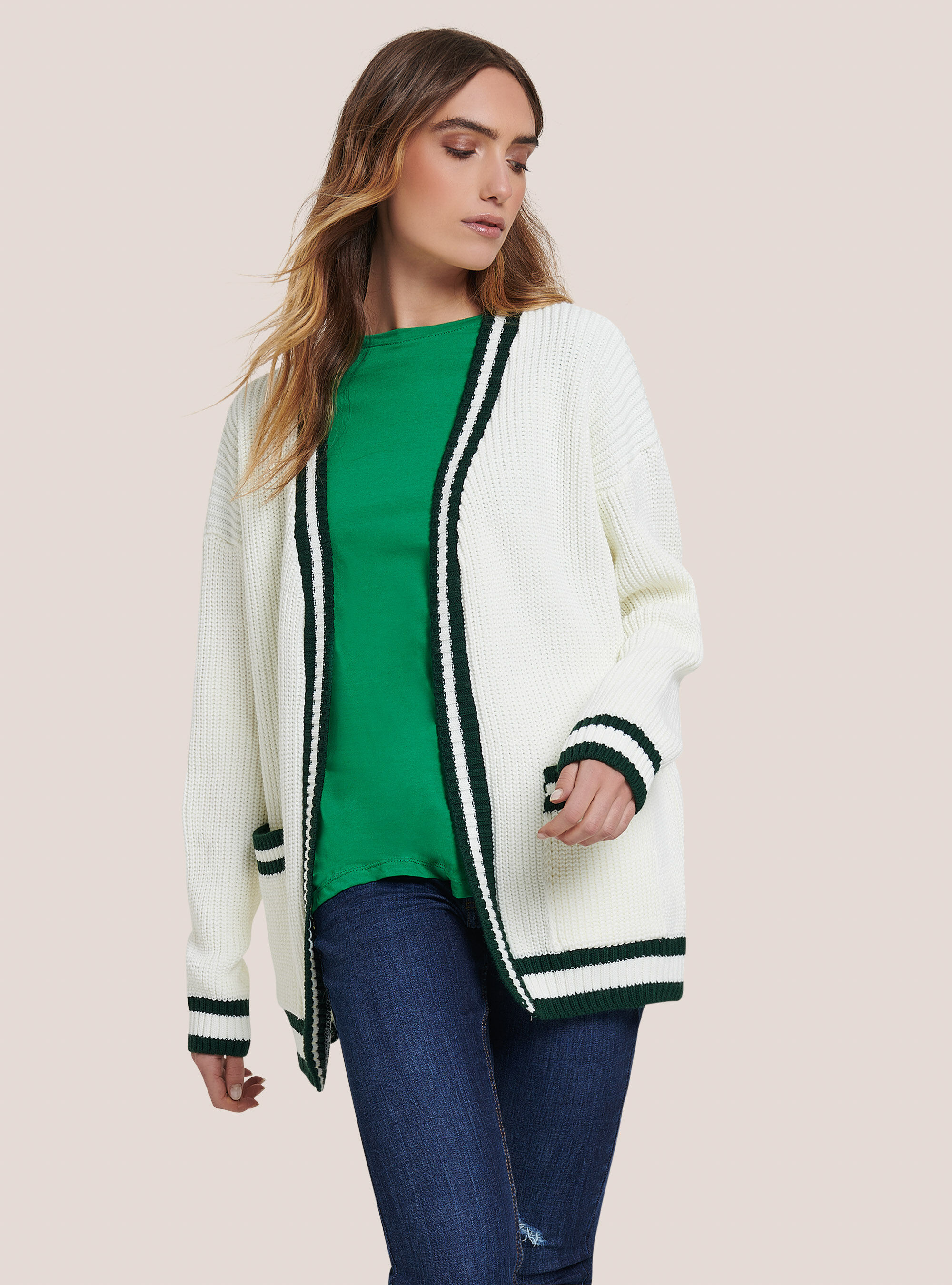college cardigan