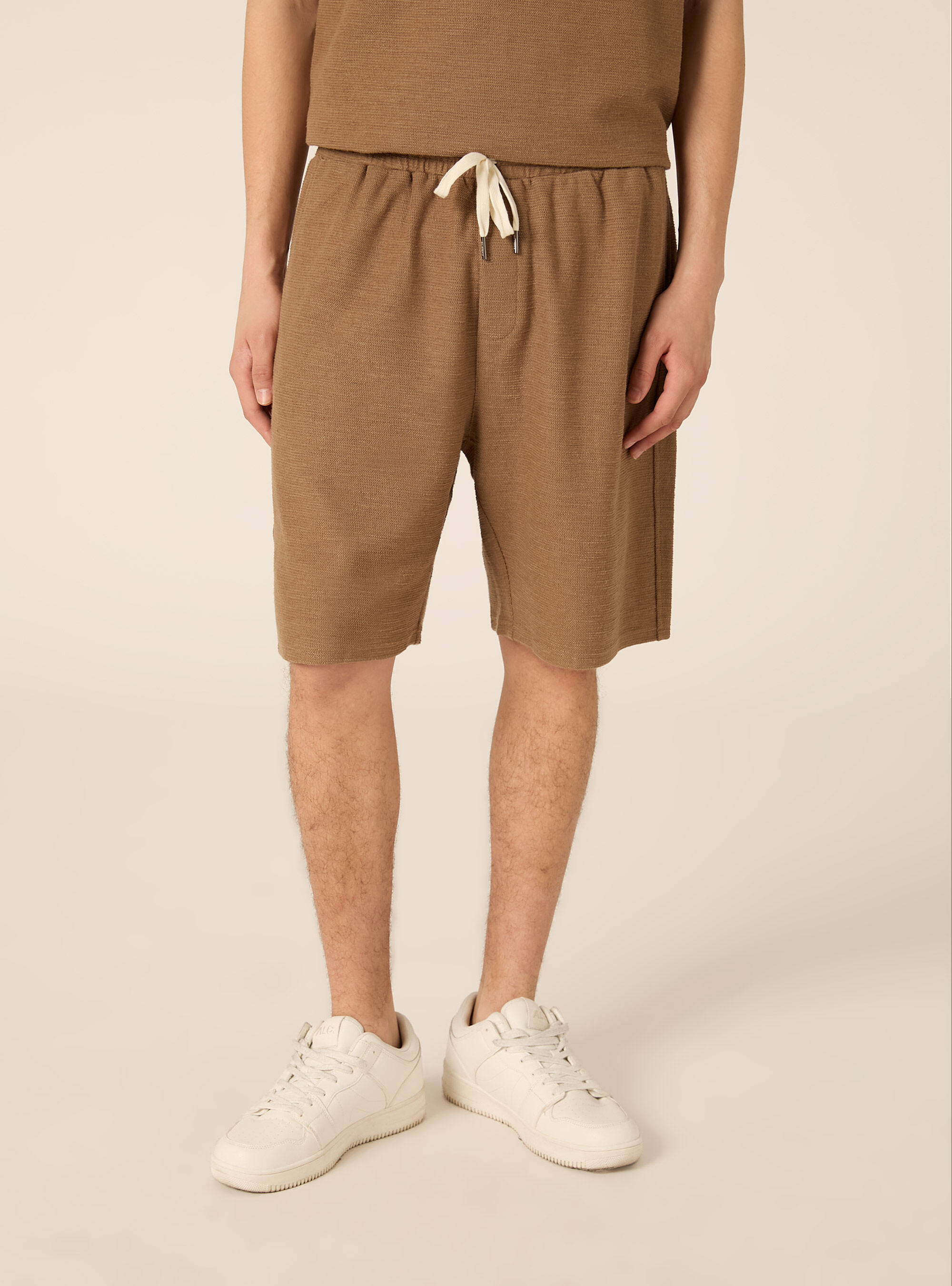 Bermuda   tessuto interlock waffle