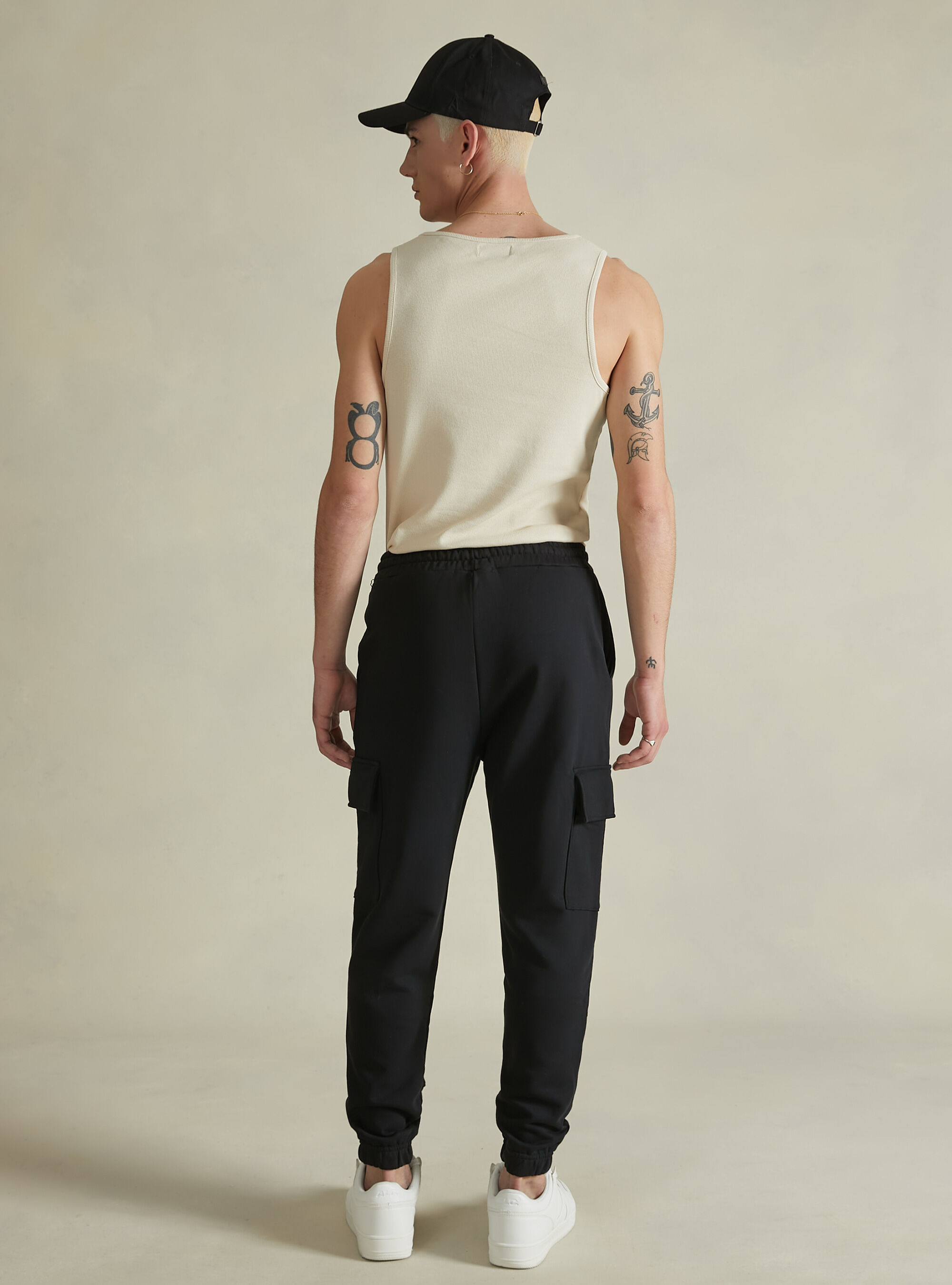 Jogginghose aus Baumwolle mit Taschen, BK1 BLACK