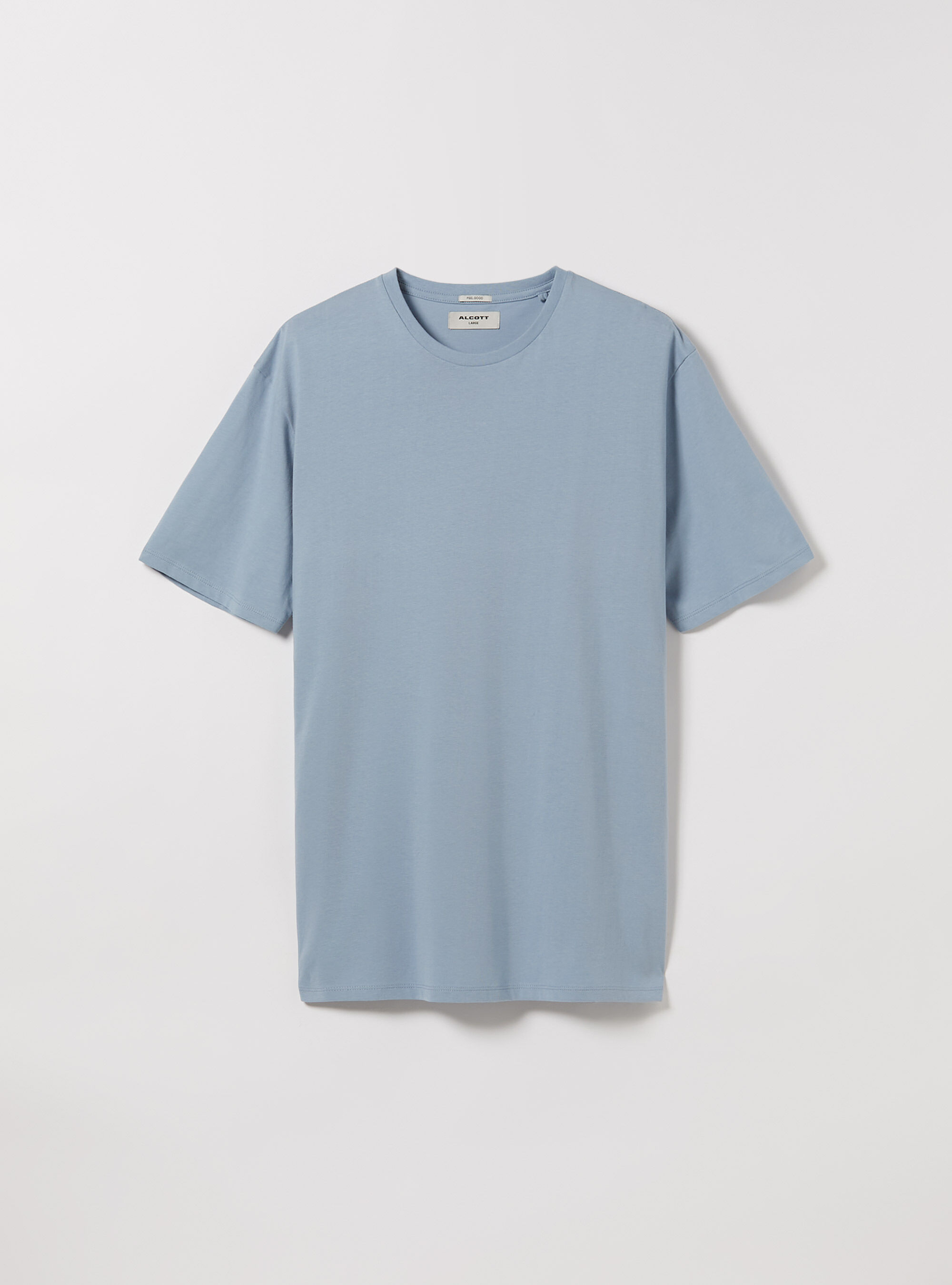 Crew-neck cotton T-shirt, AZ3 AZURE LIGHT