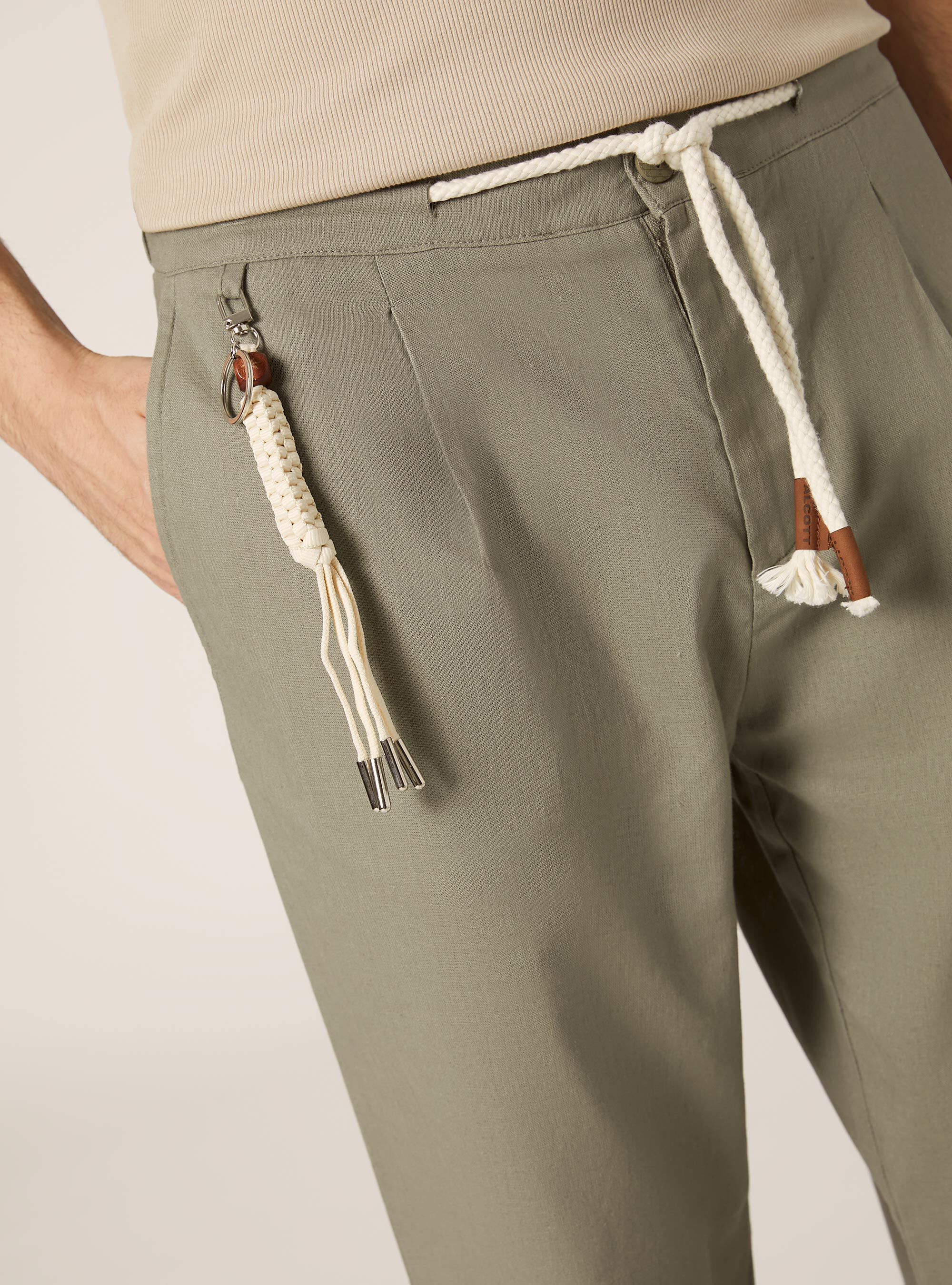 Pantalon de jogging en lin m&eacute;lang&eacute;, KY2 KAKY MEDIUM