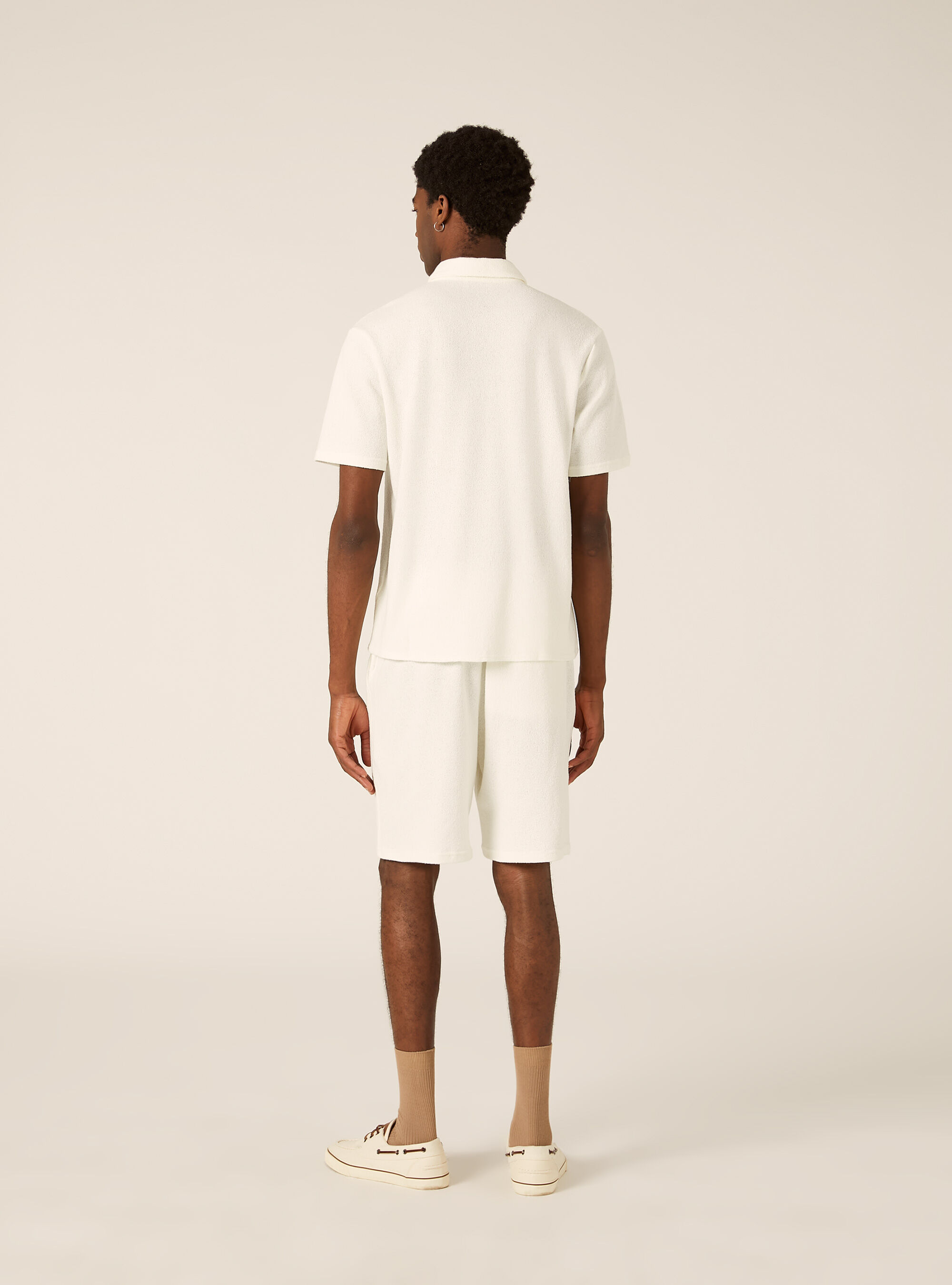 Polo effetto maglia regular fit, WH1 OFF WHITE