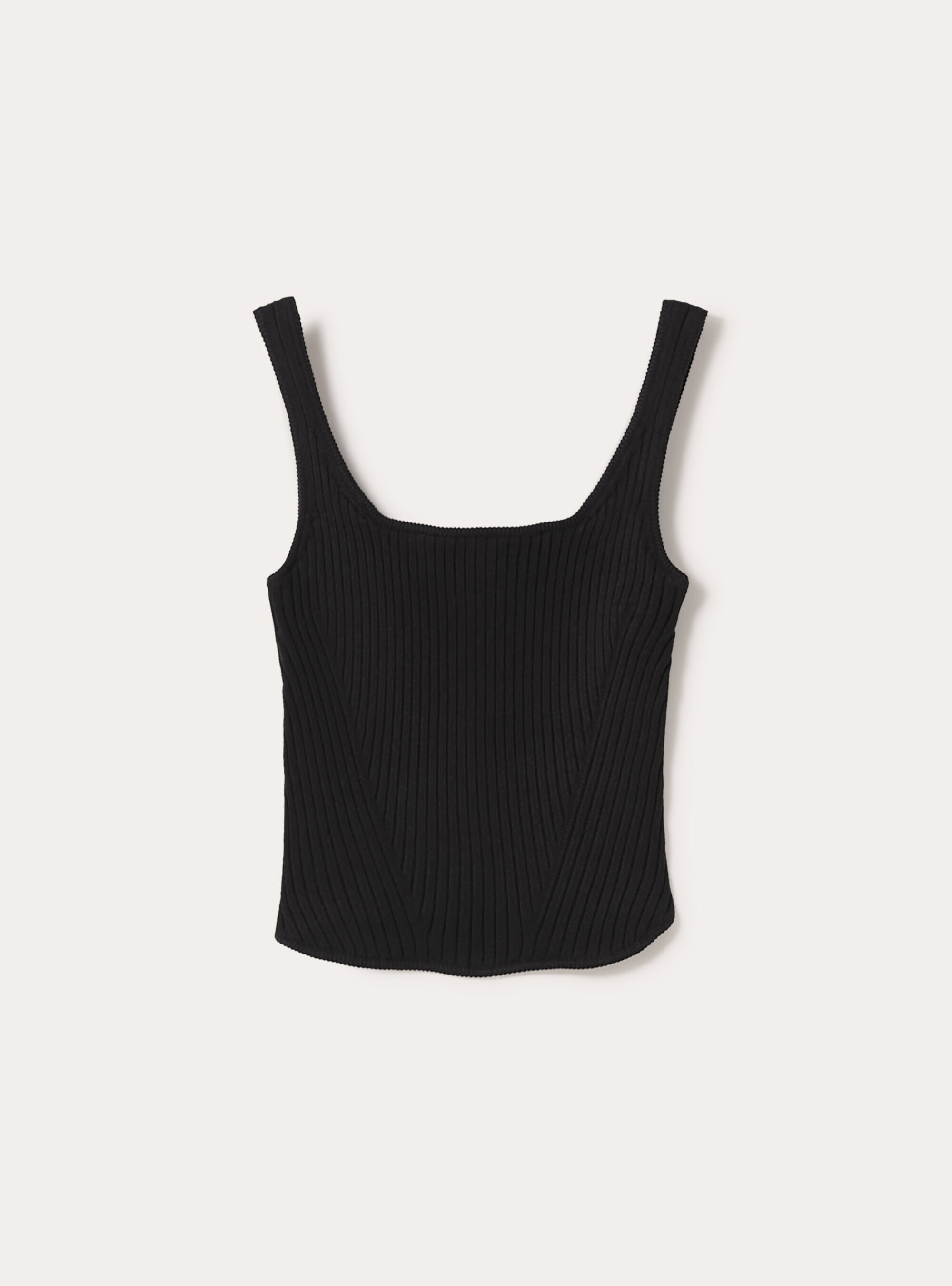 Knitted tank top, BK1 BLACK