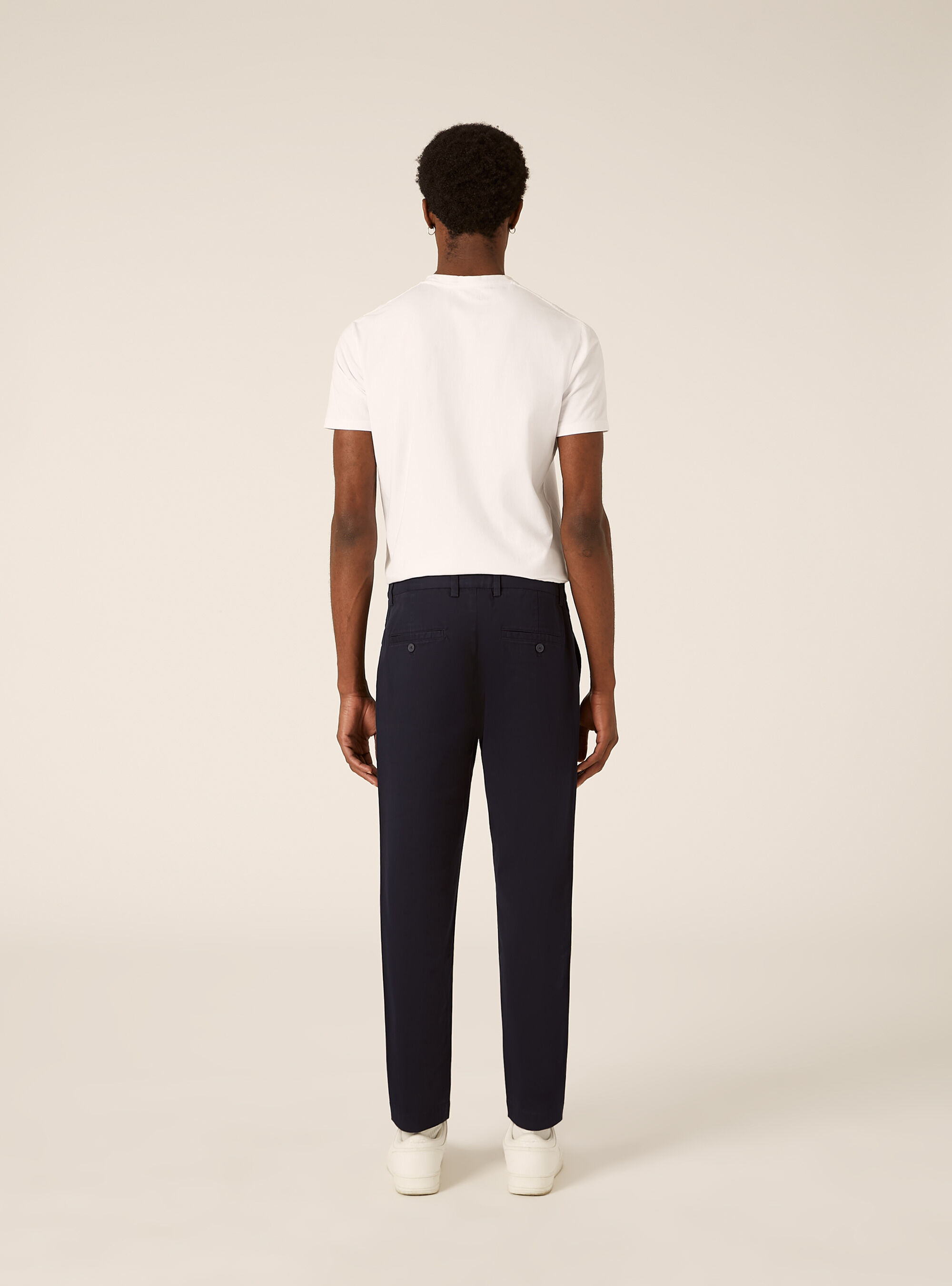 Slim fit chino trousers, BL1 BLUE DARK