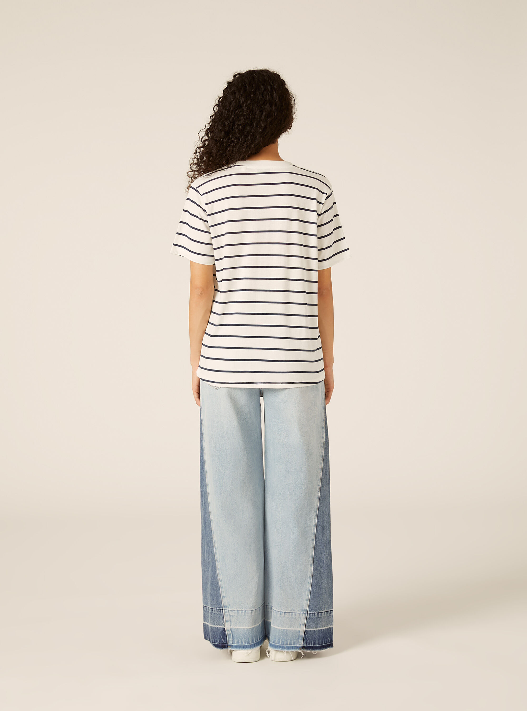 T-shirt regular fit a righe, MULTICOLOR