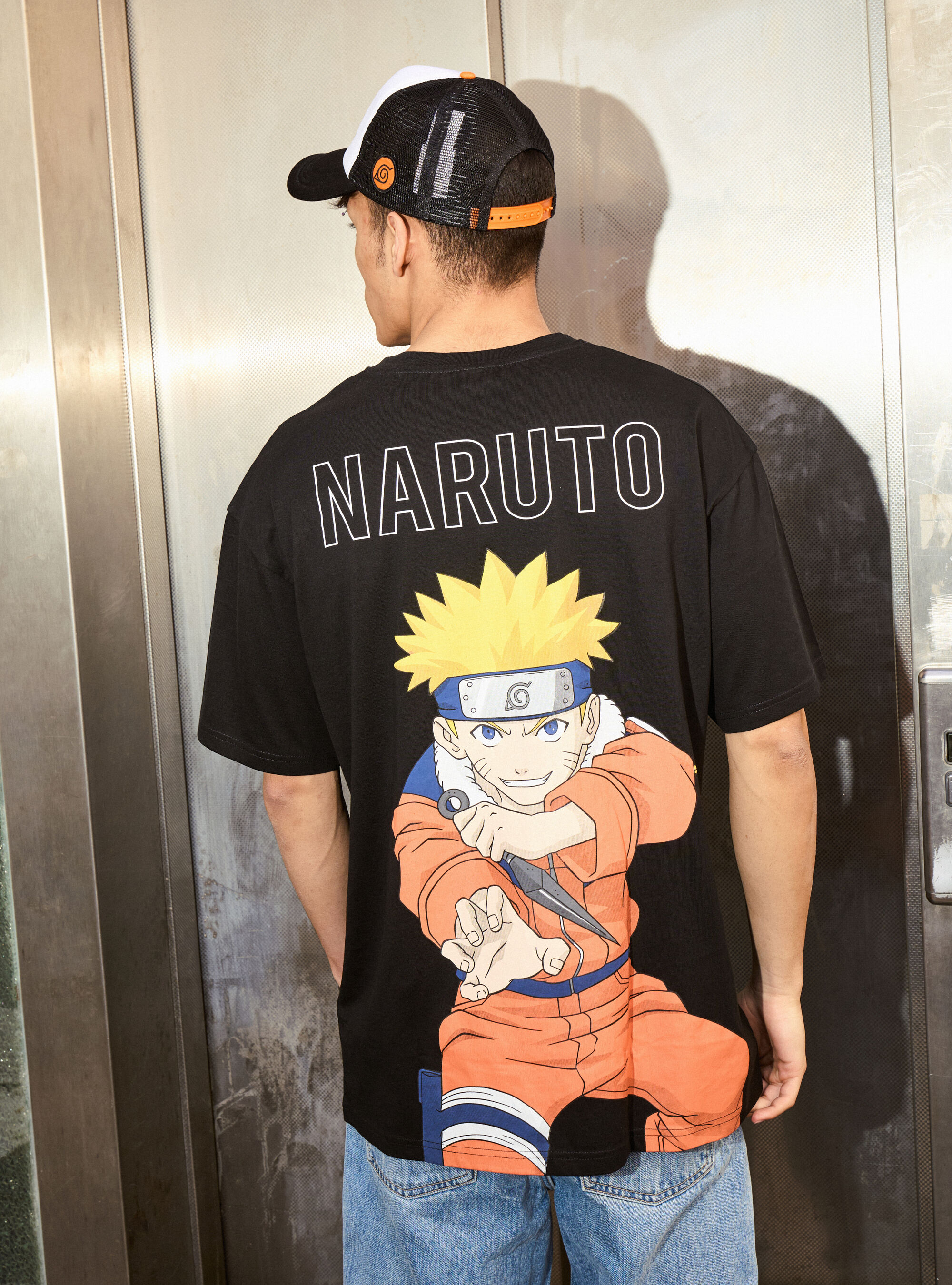 Naruto / Alcott oversized T-shirt, BK1 BLACK