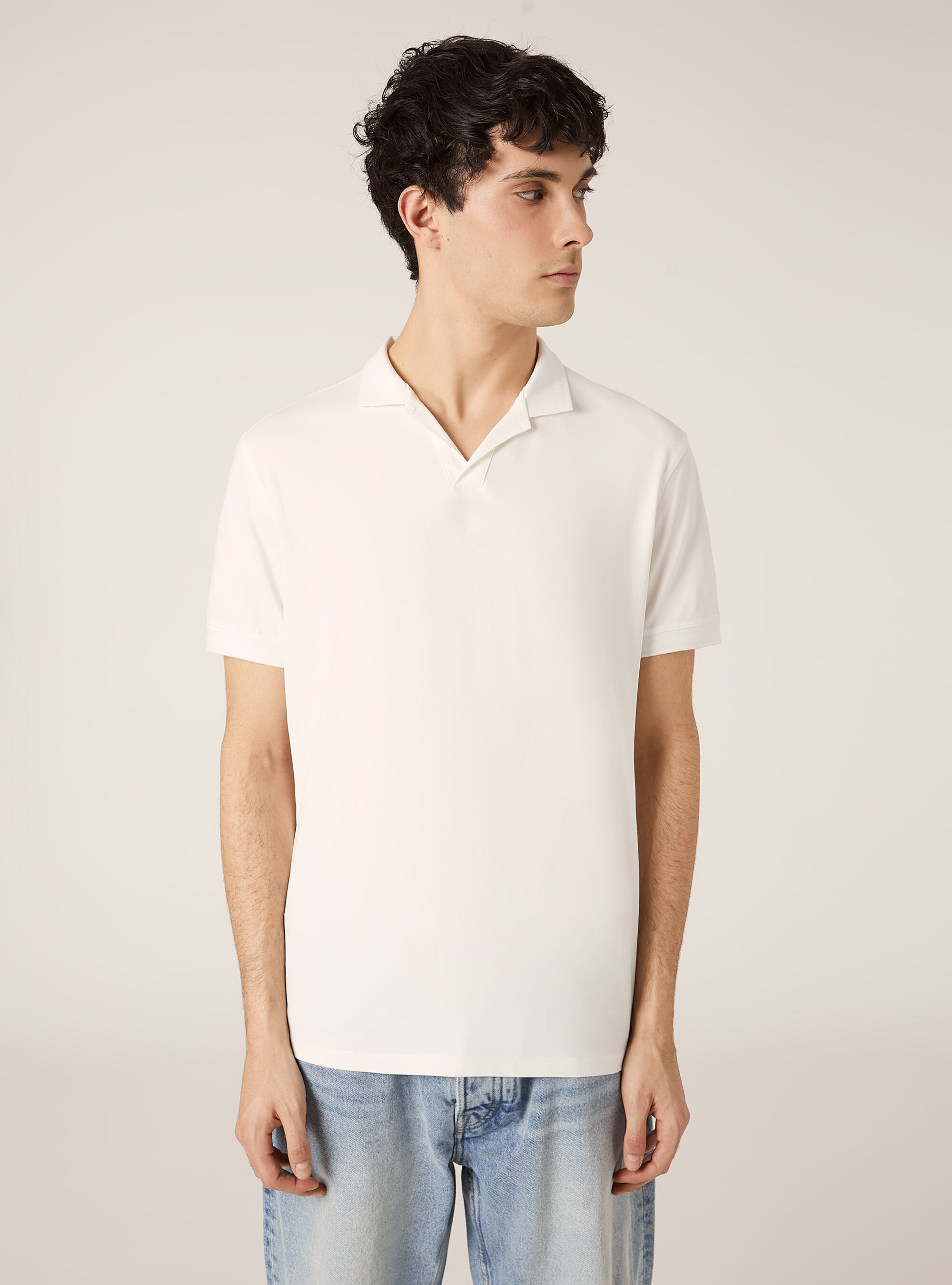 Polo in piquet aires performante  regular fit, WH1 OFF WHITE