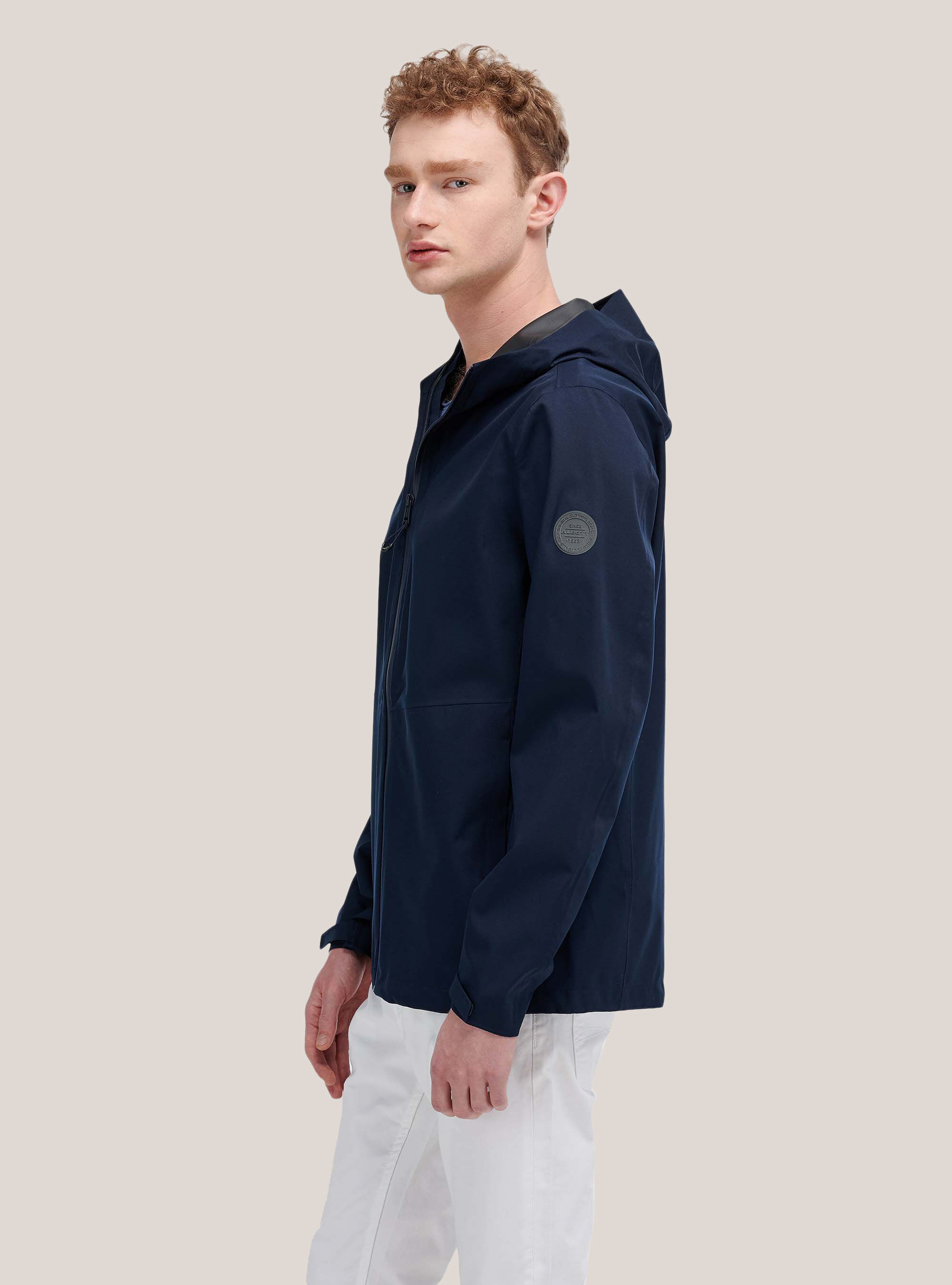 Slim fit jacket in technical fabric
