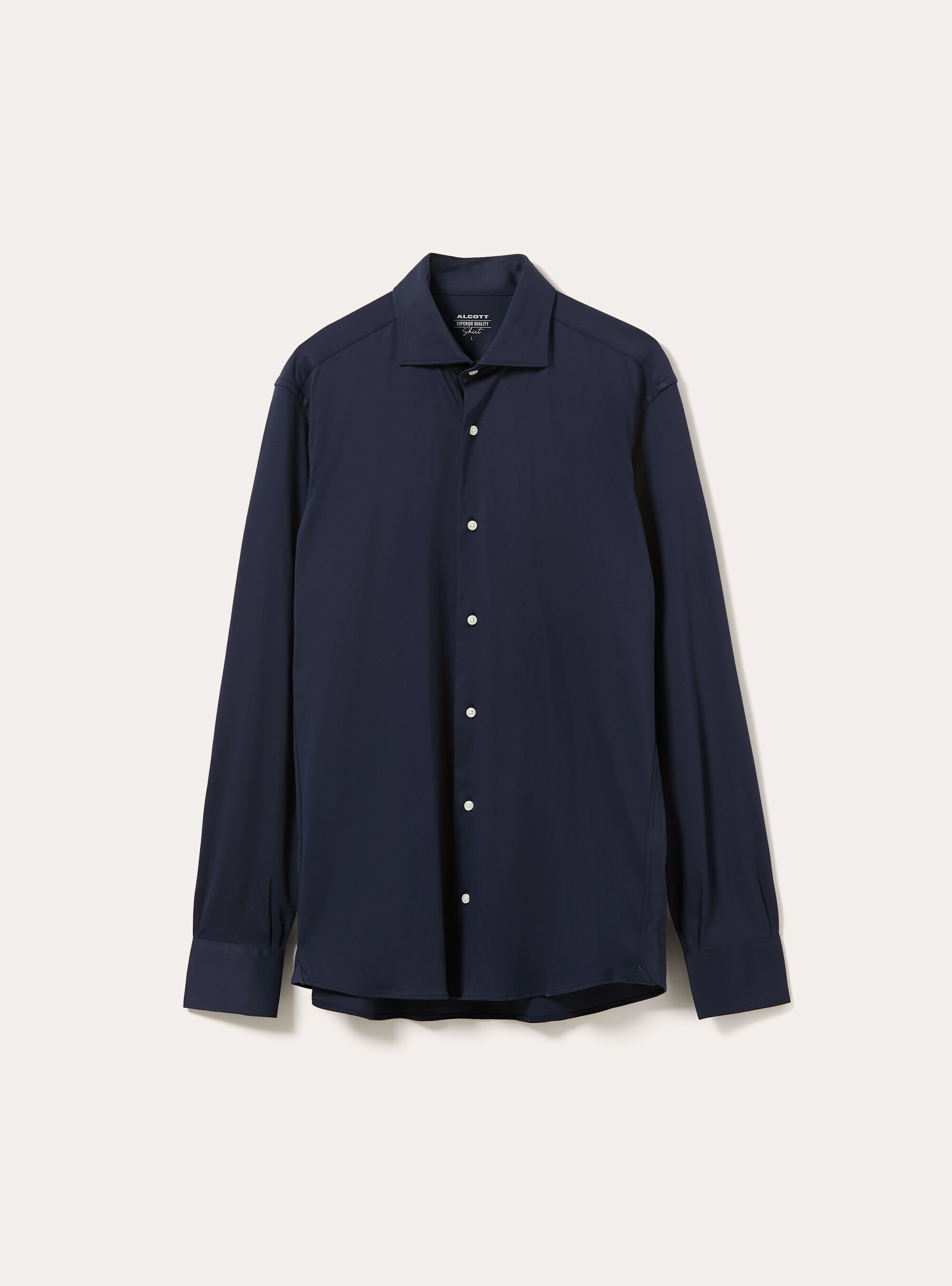 Camicia in jersey elasticizzato, NA1 NAVY DARK