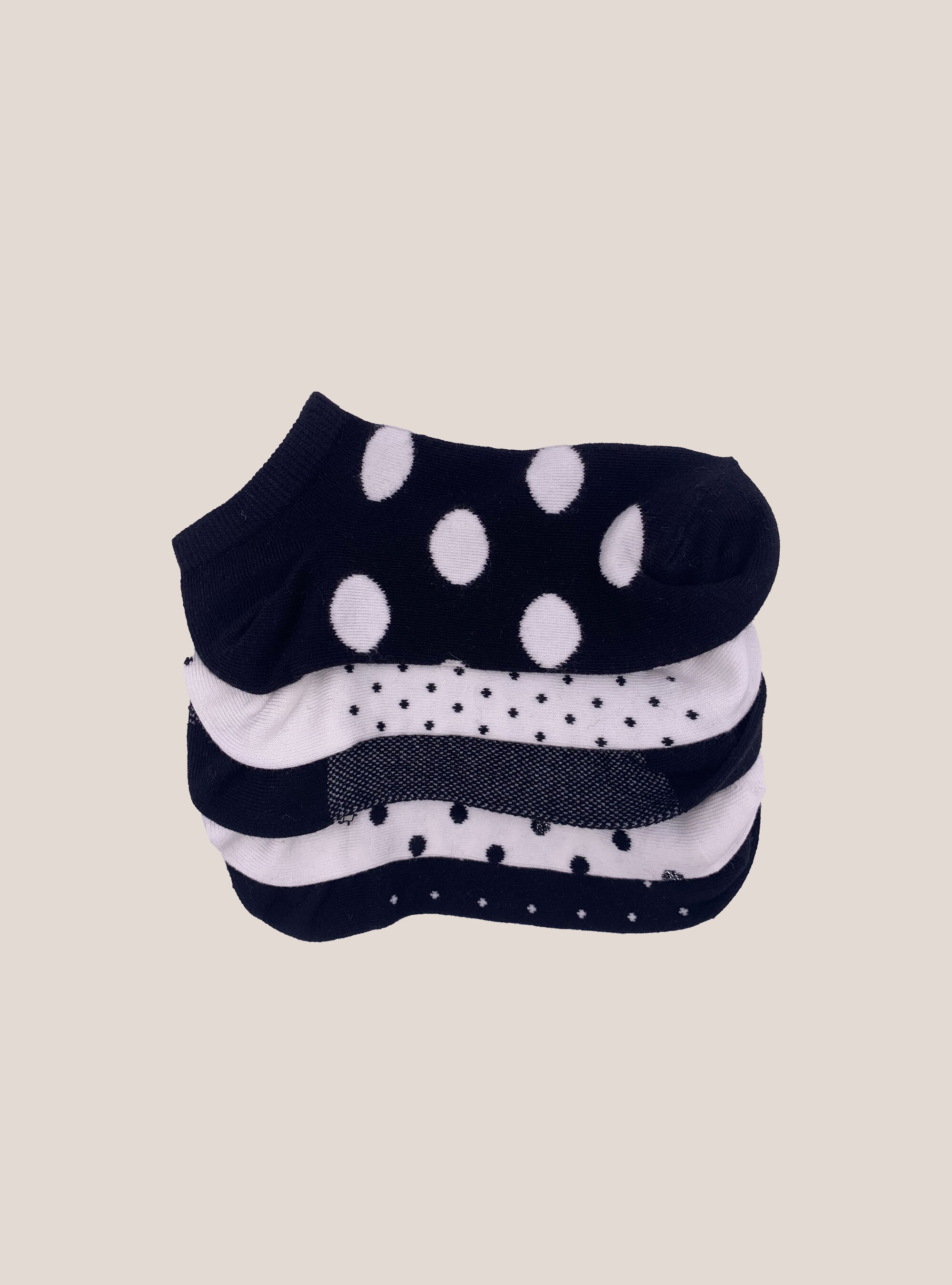 Set of 5 pairs of polka dot socks, MULTICOLOR