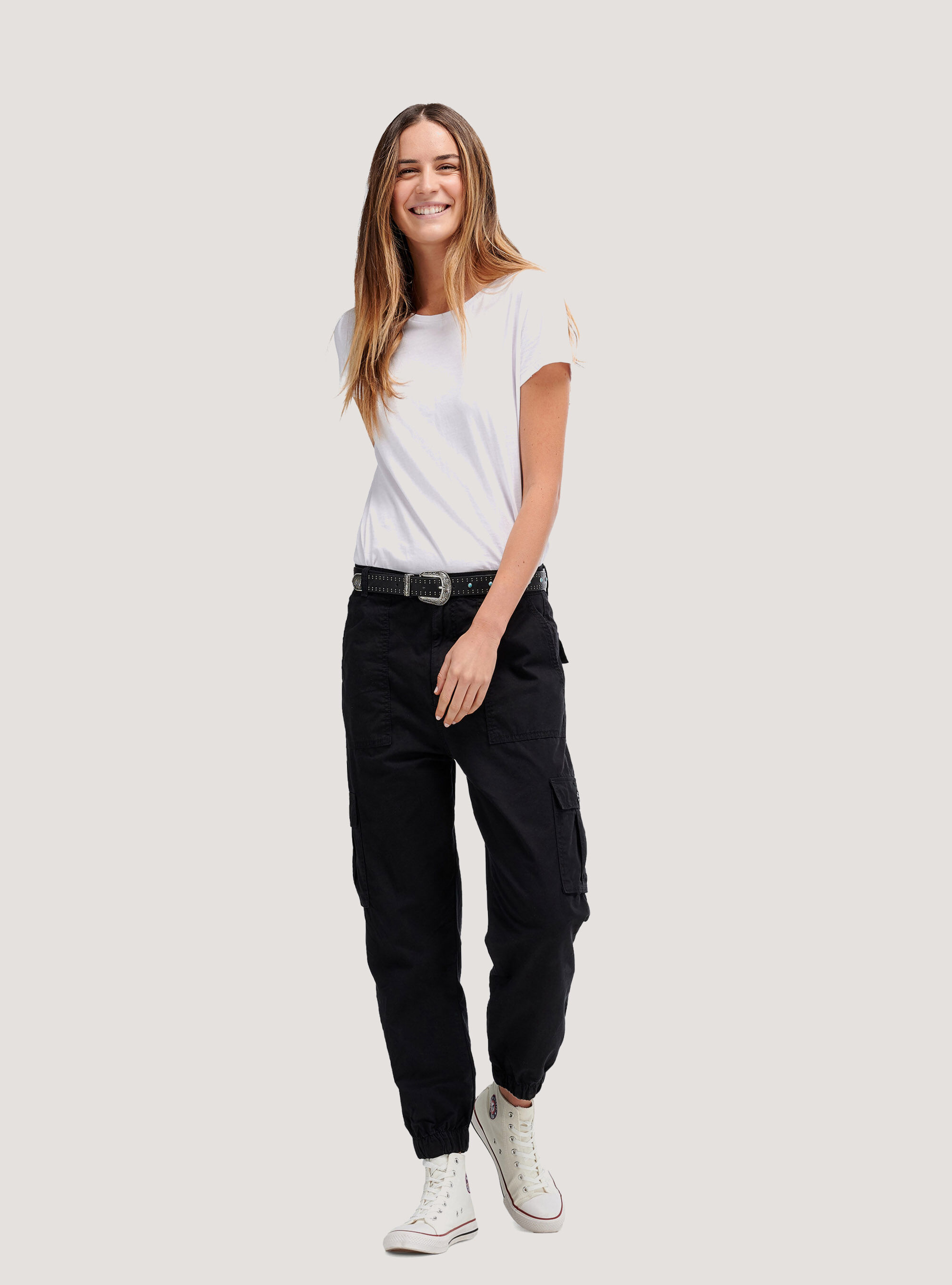 Pantaloni cargo neri sales