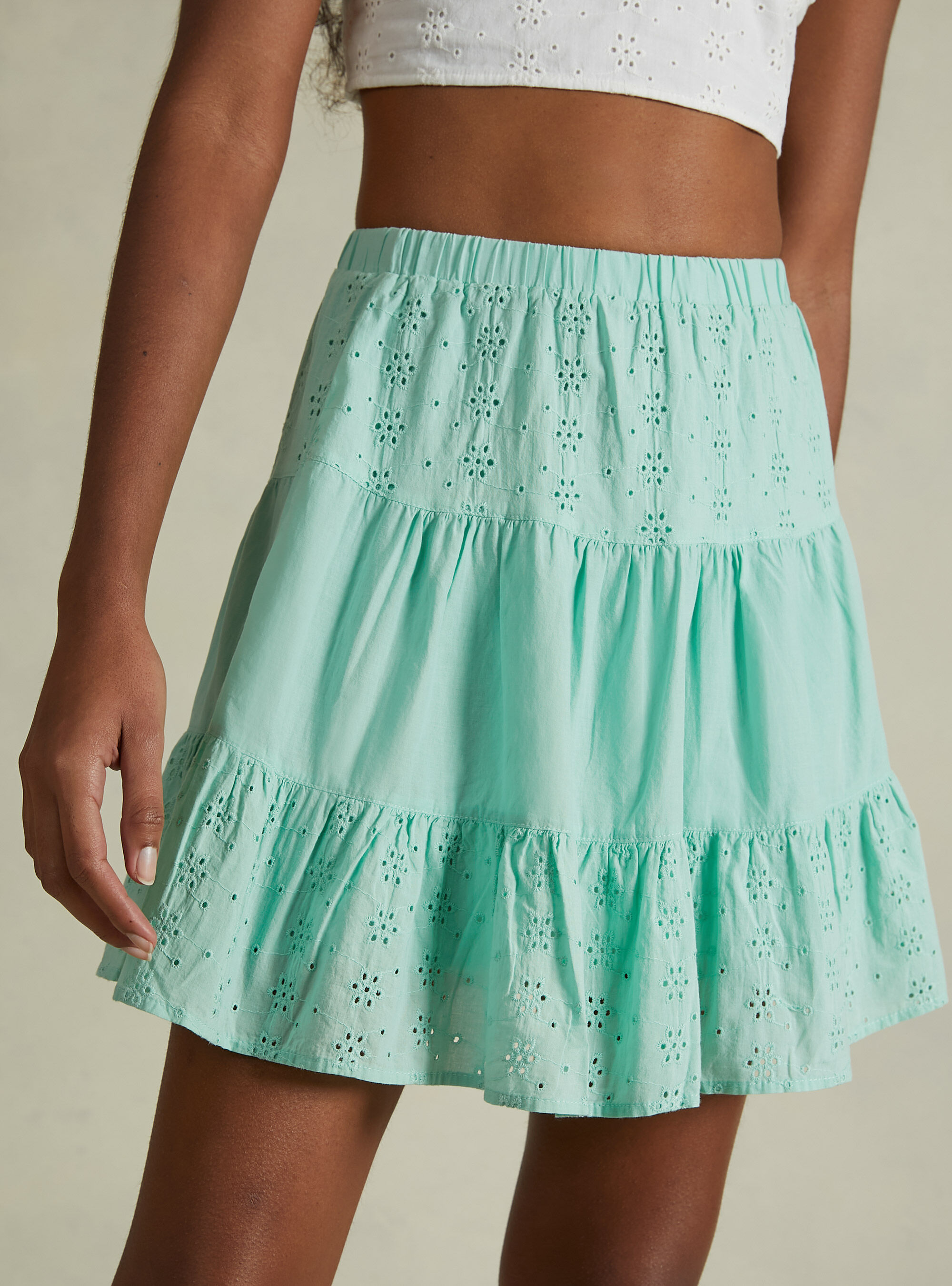 Gonna in pizzo Sangallo, GA3 AQUA GREEN LIGHT