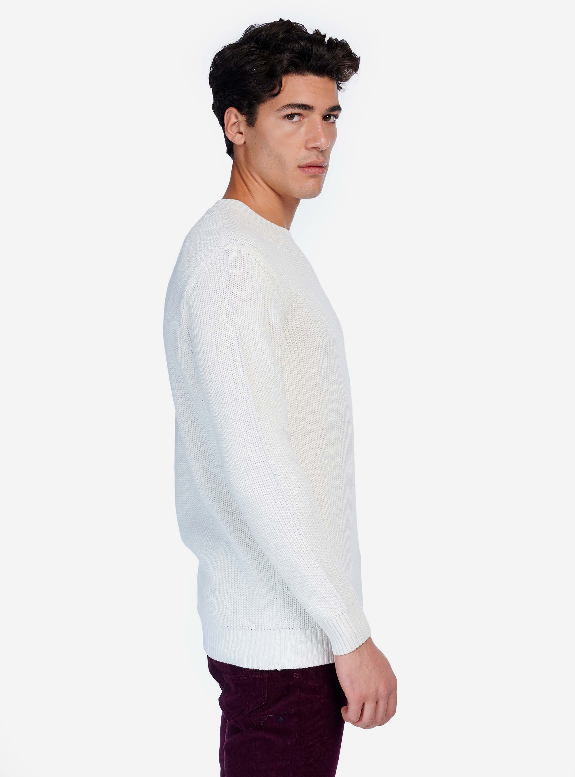 PULLOVER MIT ENGLISCHEM RIPPENMUSTER, C0009 OFF WHITE
