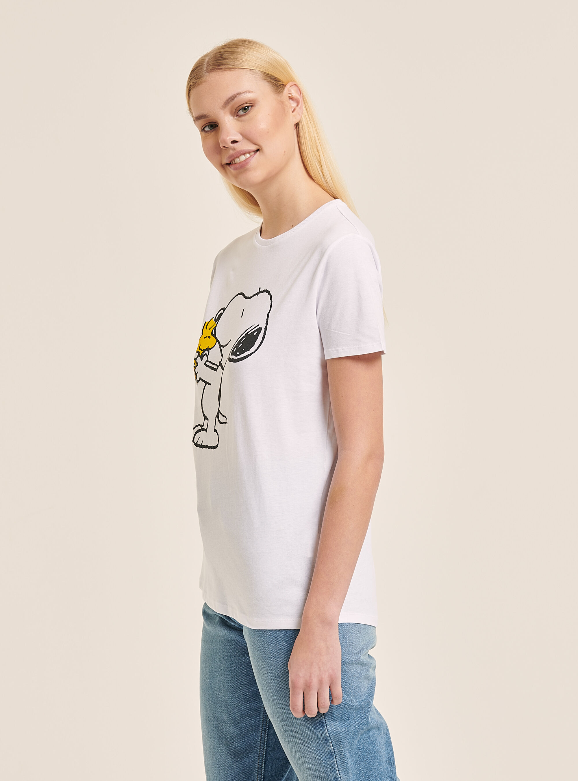 T-shirt Peanuts x Alcott, WHITE