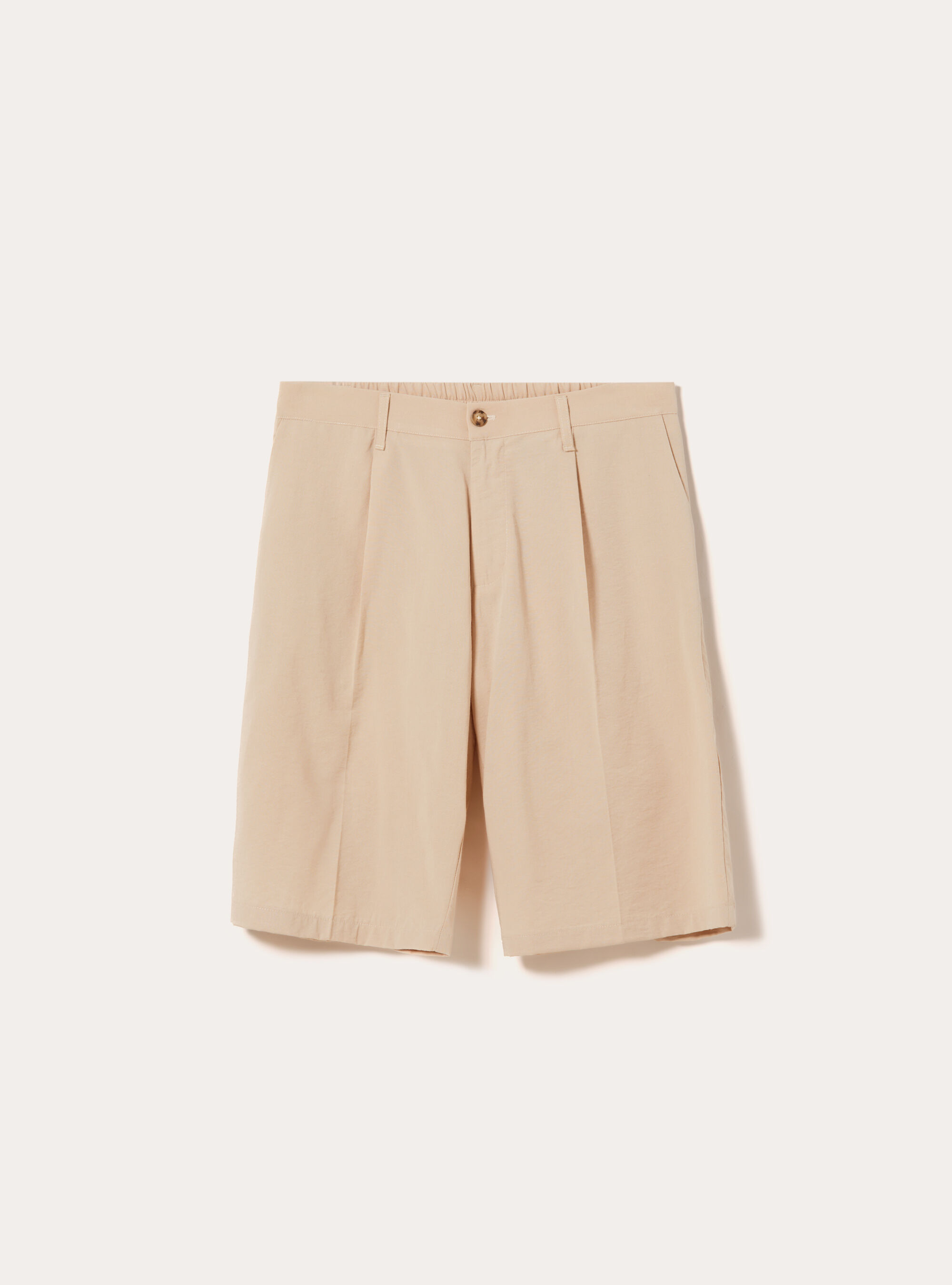 Bermuda leggeri con pinces, BEIGE MEDIO