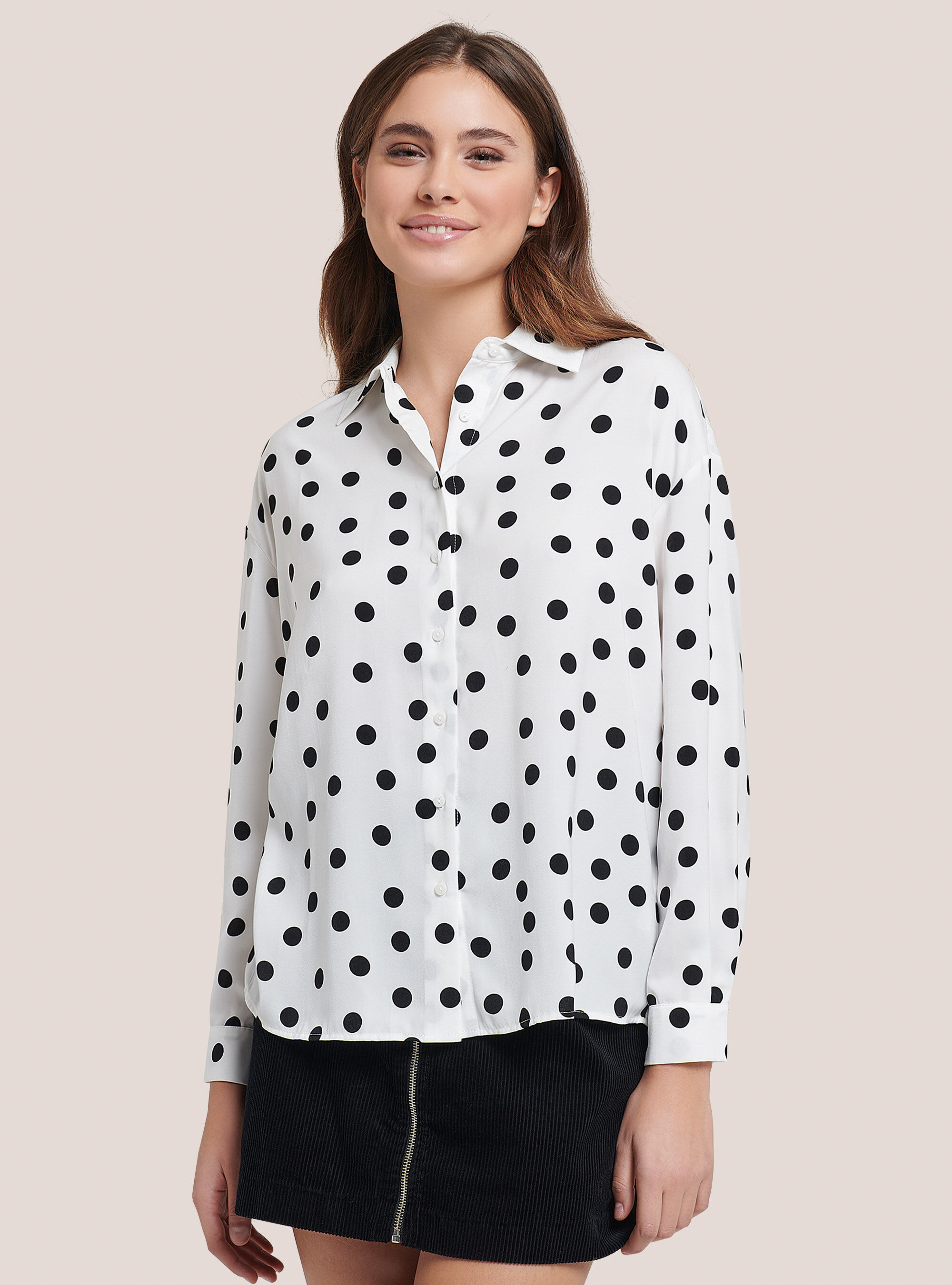 Polka dot satin shirt | Alcott | Outlet 