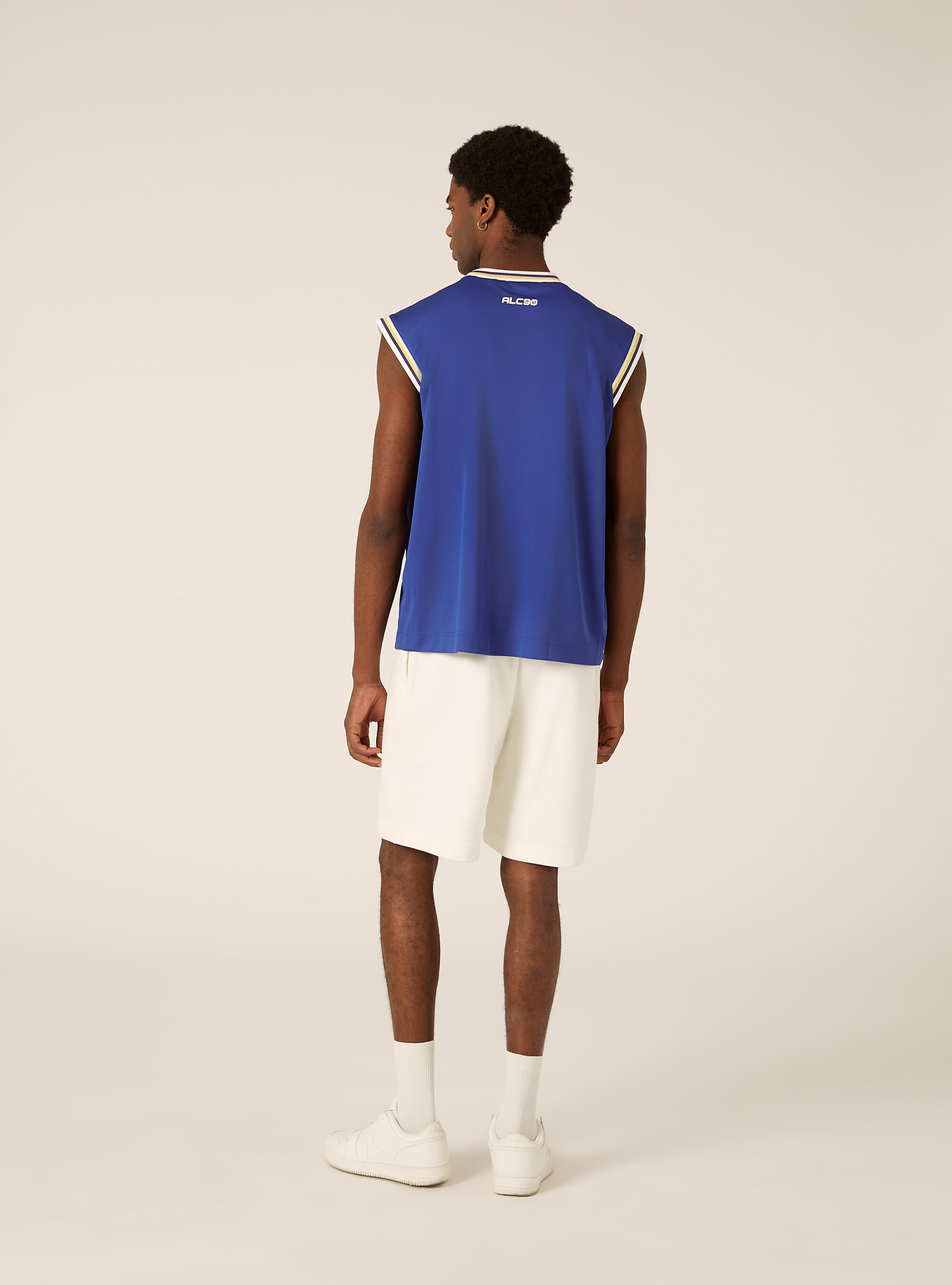Varsity Print Boxy Fit Tank Top, RY2 ROYALE MEDIUM