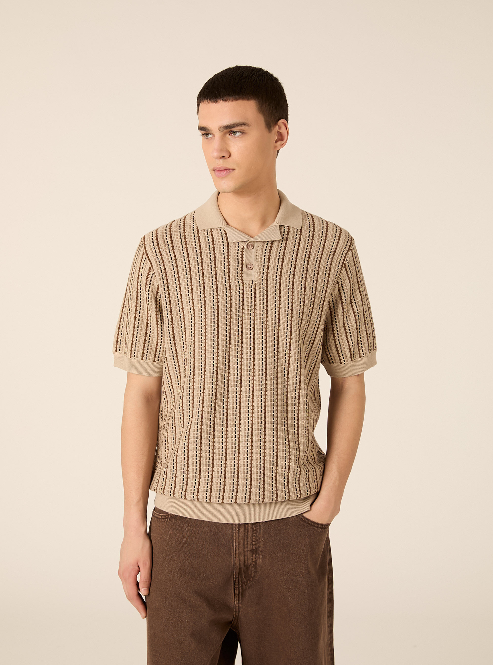 Polo in maglia  rigata