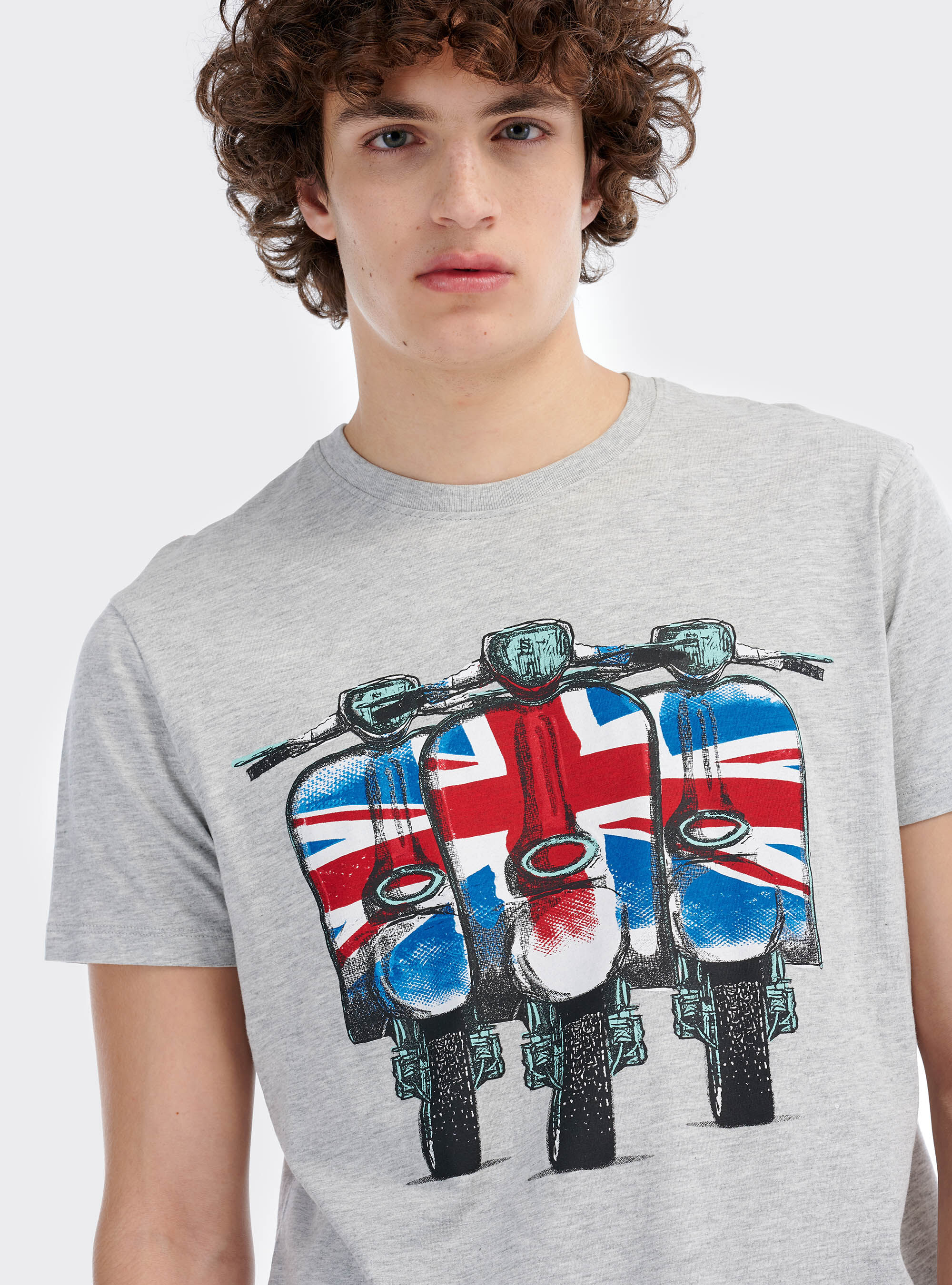 Camiseta Vespa, GRIS CLARO MELANGE