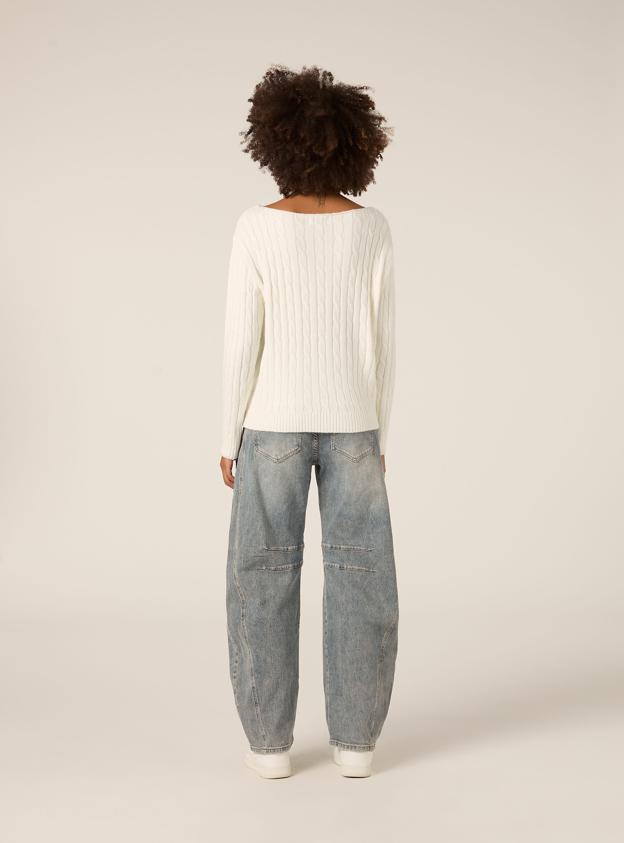 Pullover mit U-Boot-Ausschnitt, WH2 WHITE