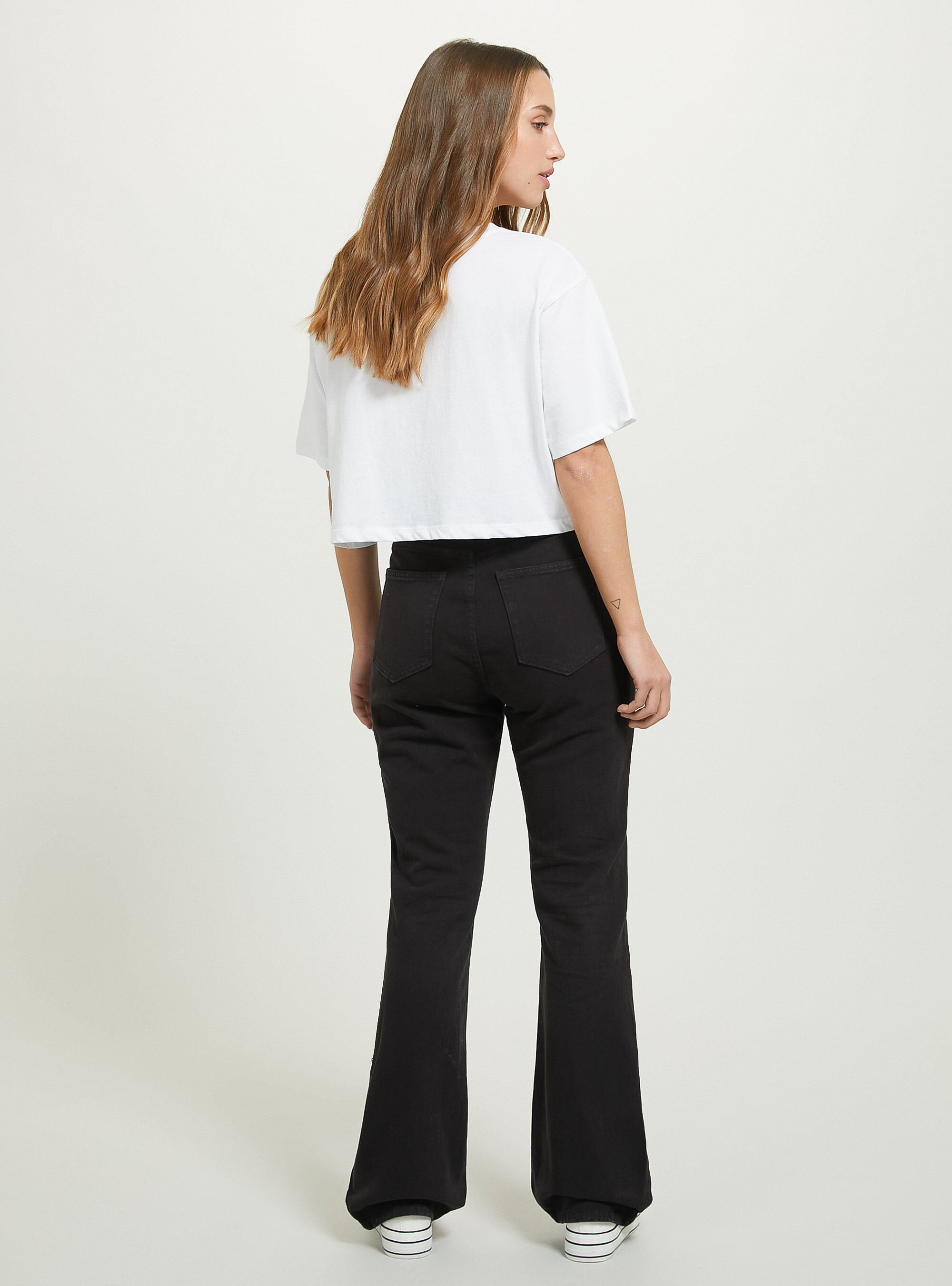 Bootcut jeans, D000 BLACK