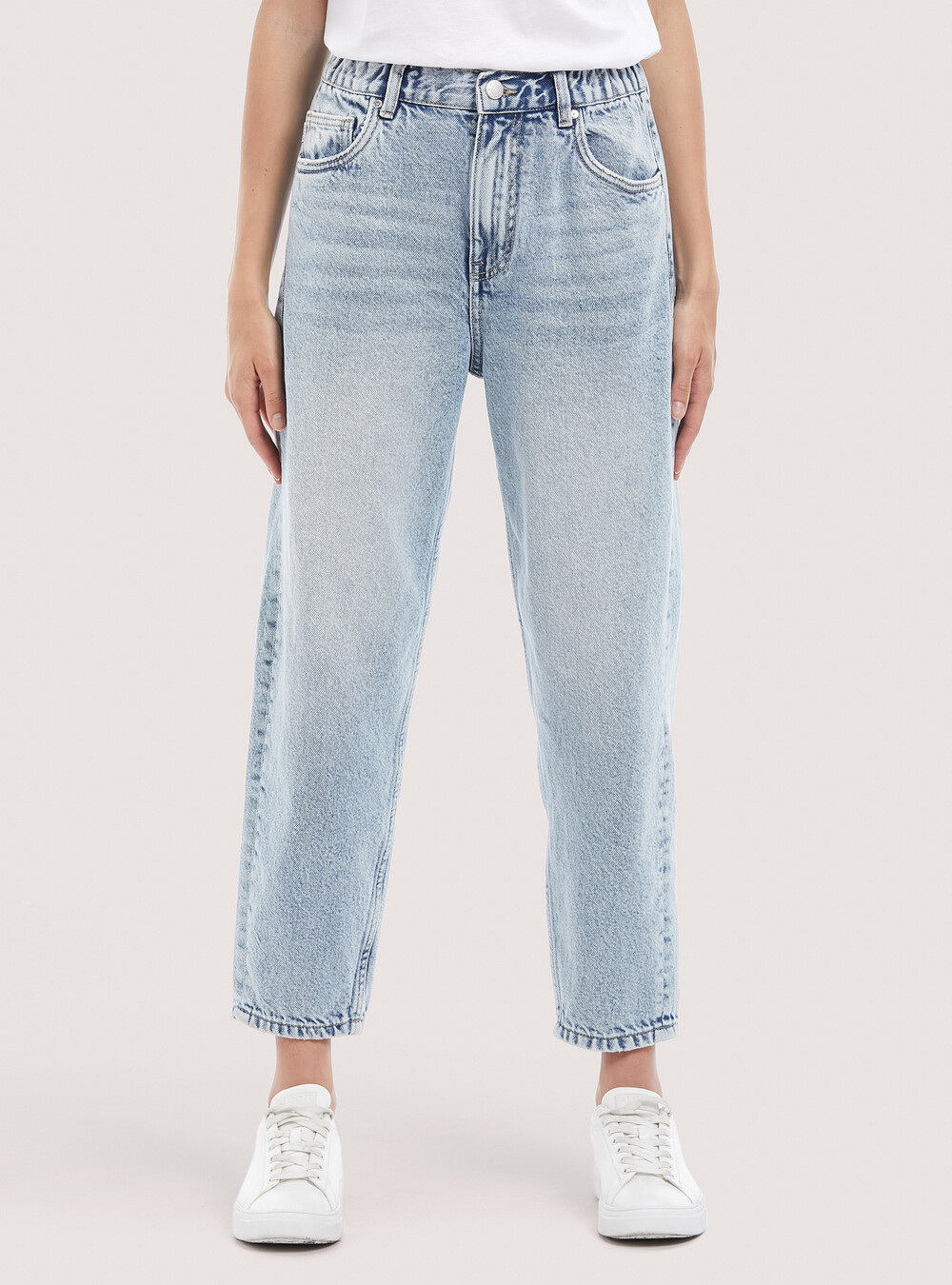 Cotton balloon fit jeans - Main Image