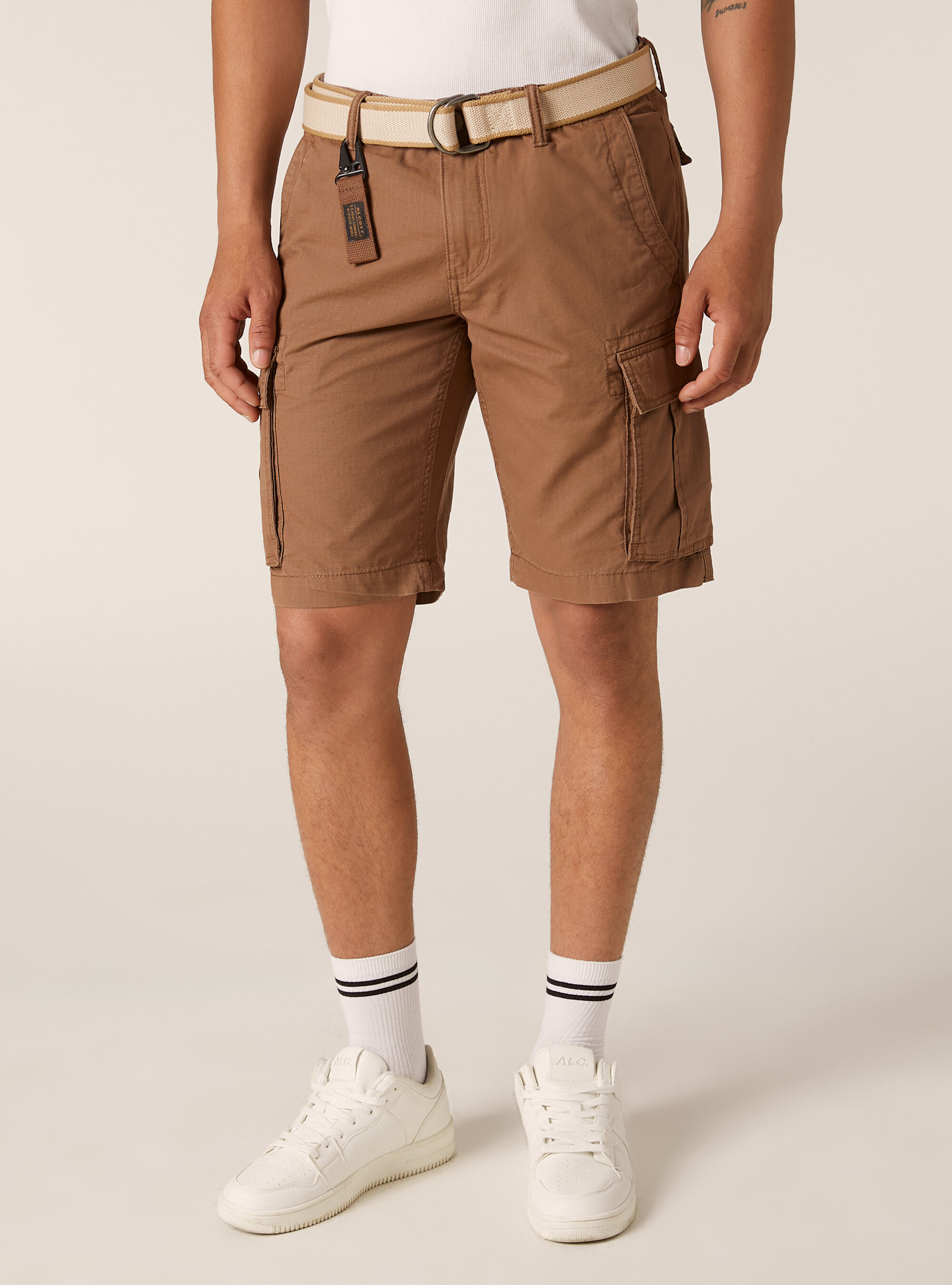 Ripstop cargo bermuda shorts, BR2 BROWN MEDIUM