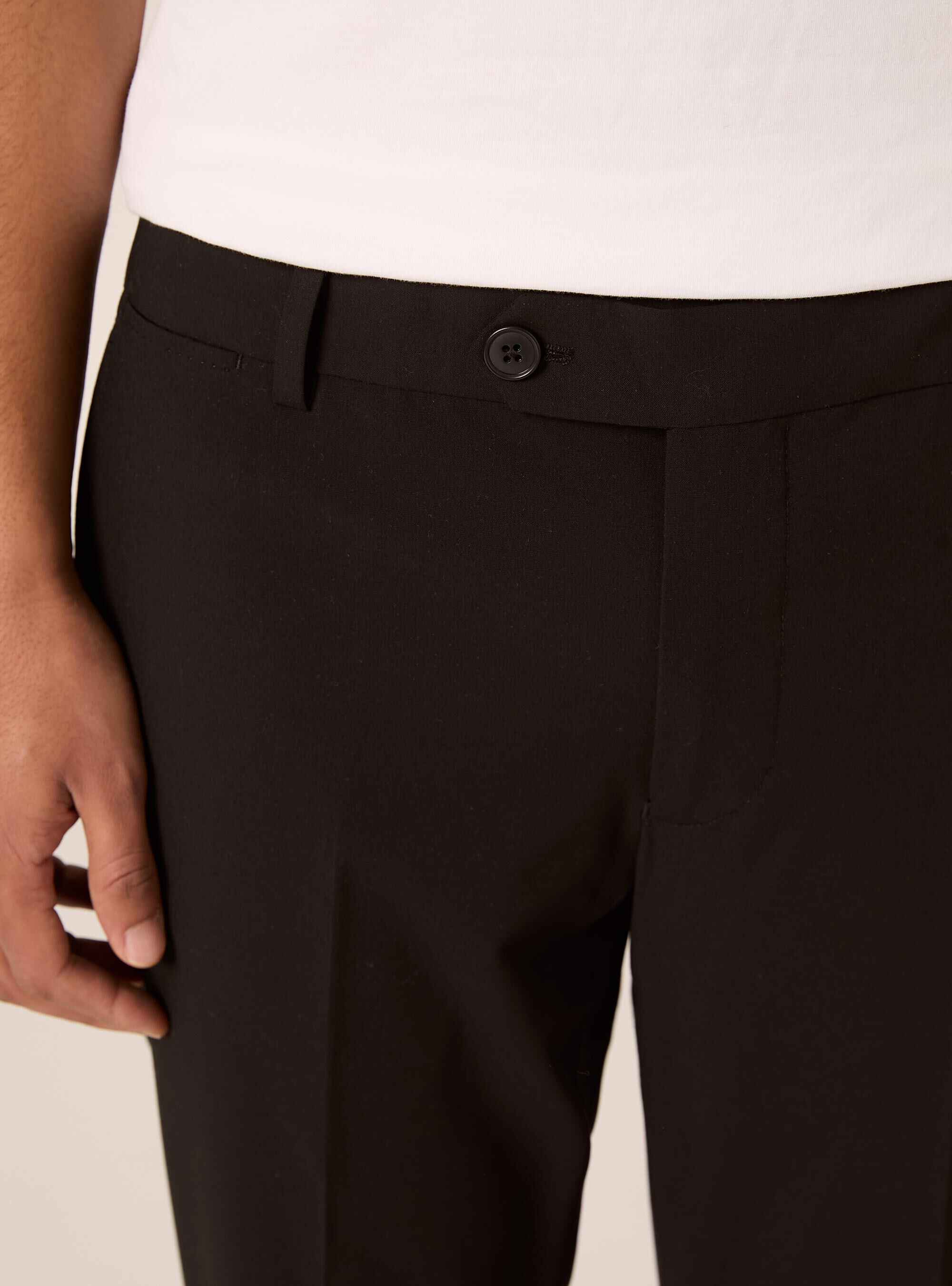 Plain trousers for suits, BK1 BLACK