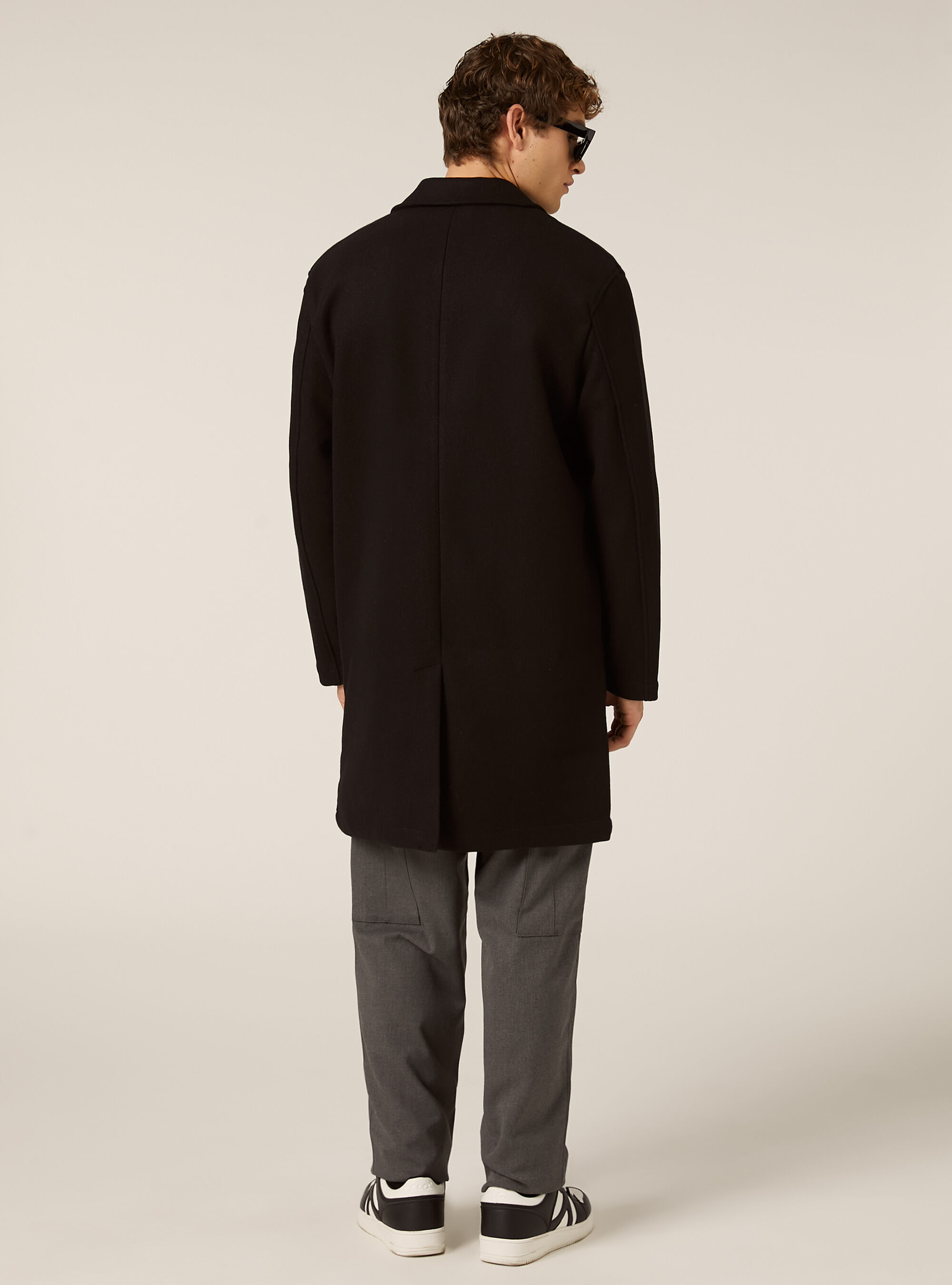 Cappotto sfoderato monopetto, BK1 BLACK