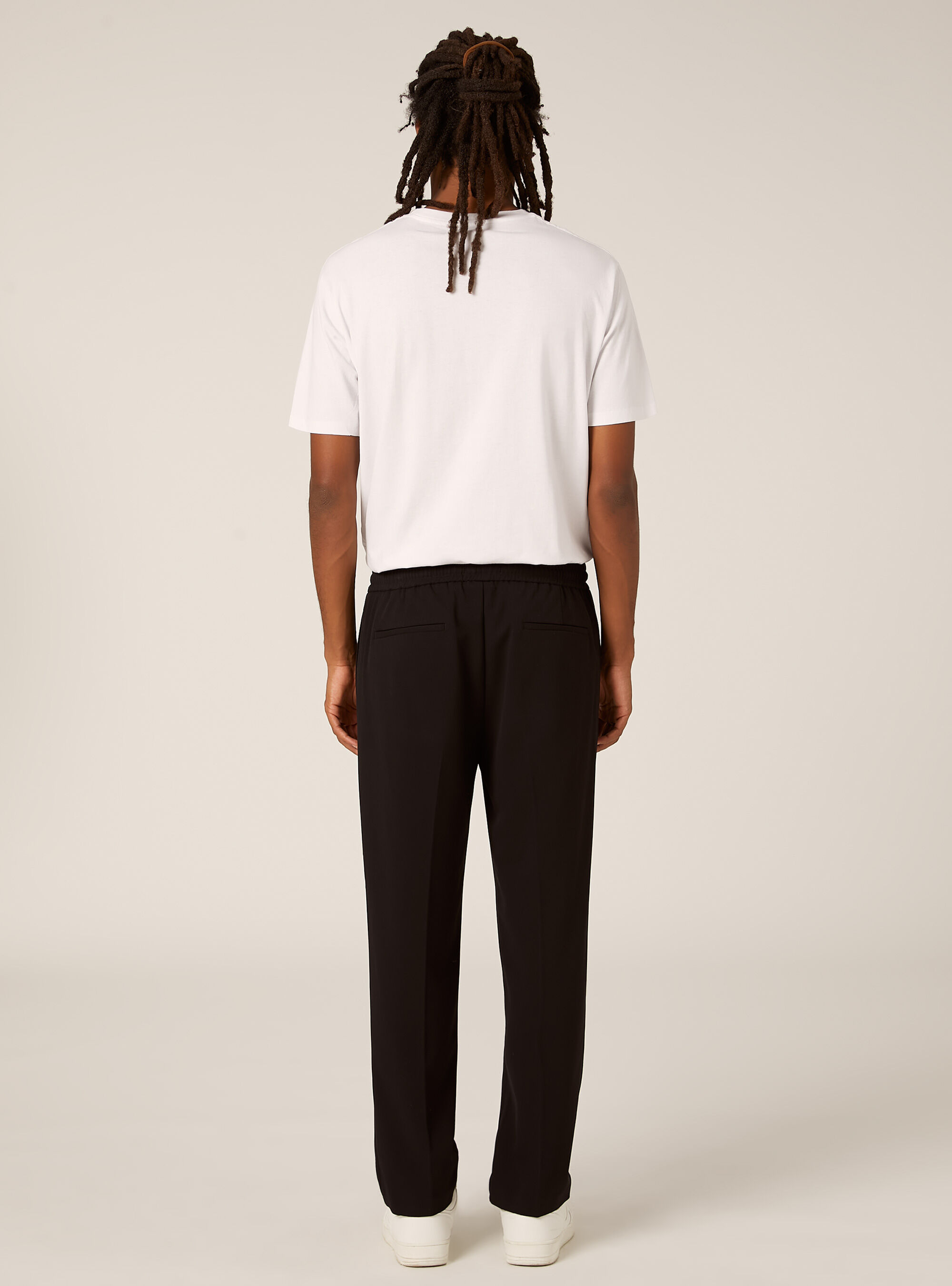 Pantalon jogger en twill, BK1 BLACK