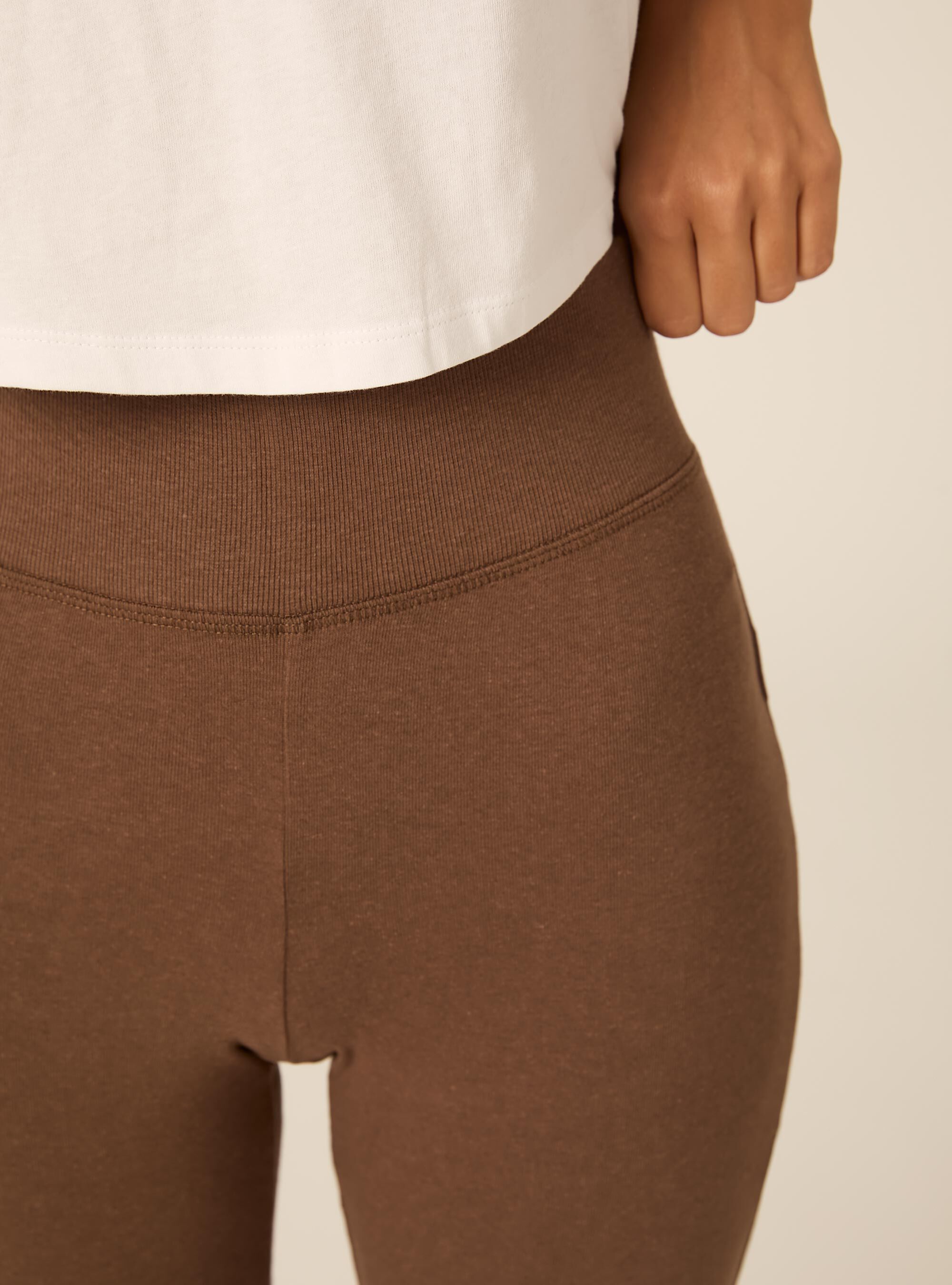 Leggings flare, MARRONE MEDIO